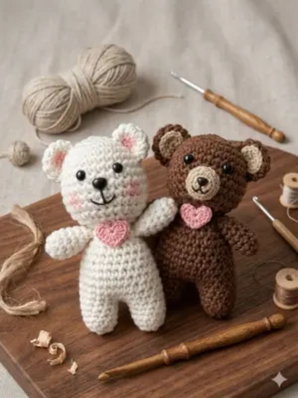 Crochet Teddy Couple Dolls