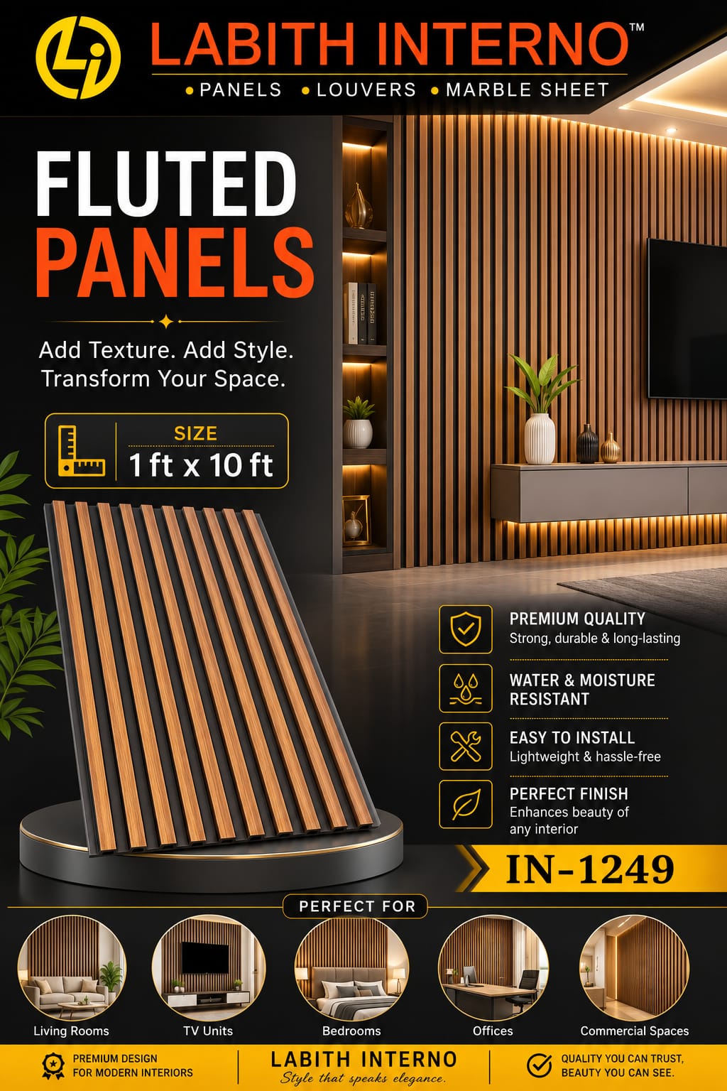 Fluted Panels by Labith Interno