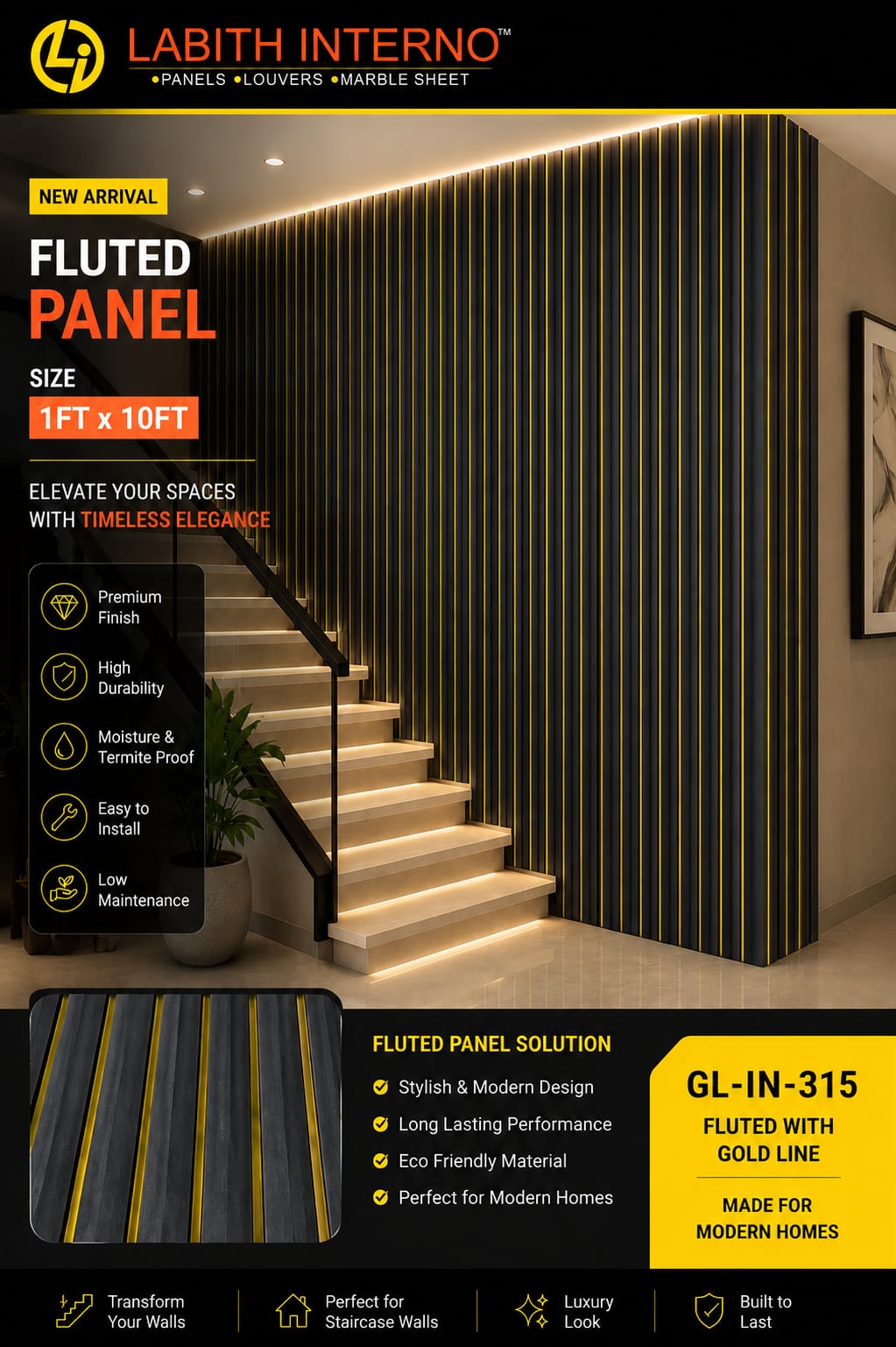 Fluted Panels by Labith Interno