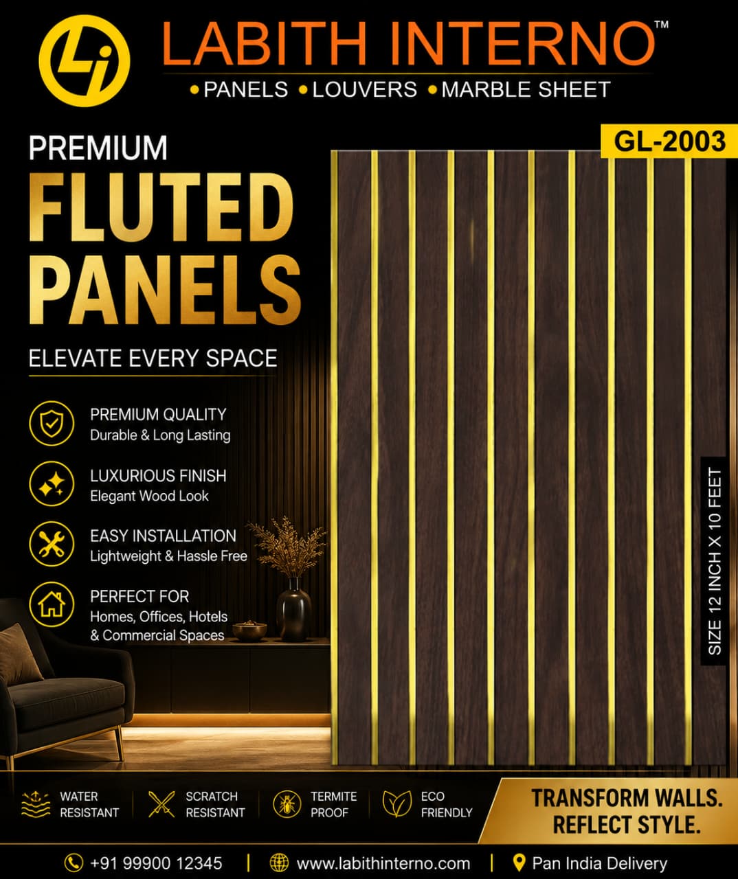Fluted Panels by Labith Interno