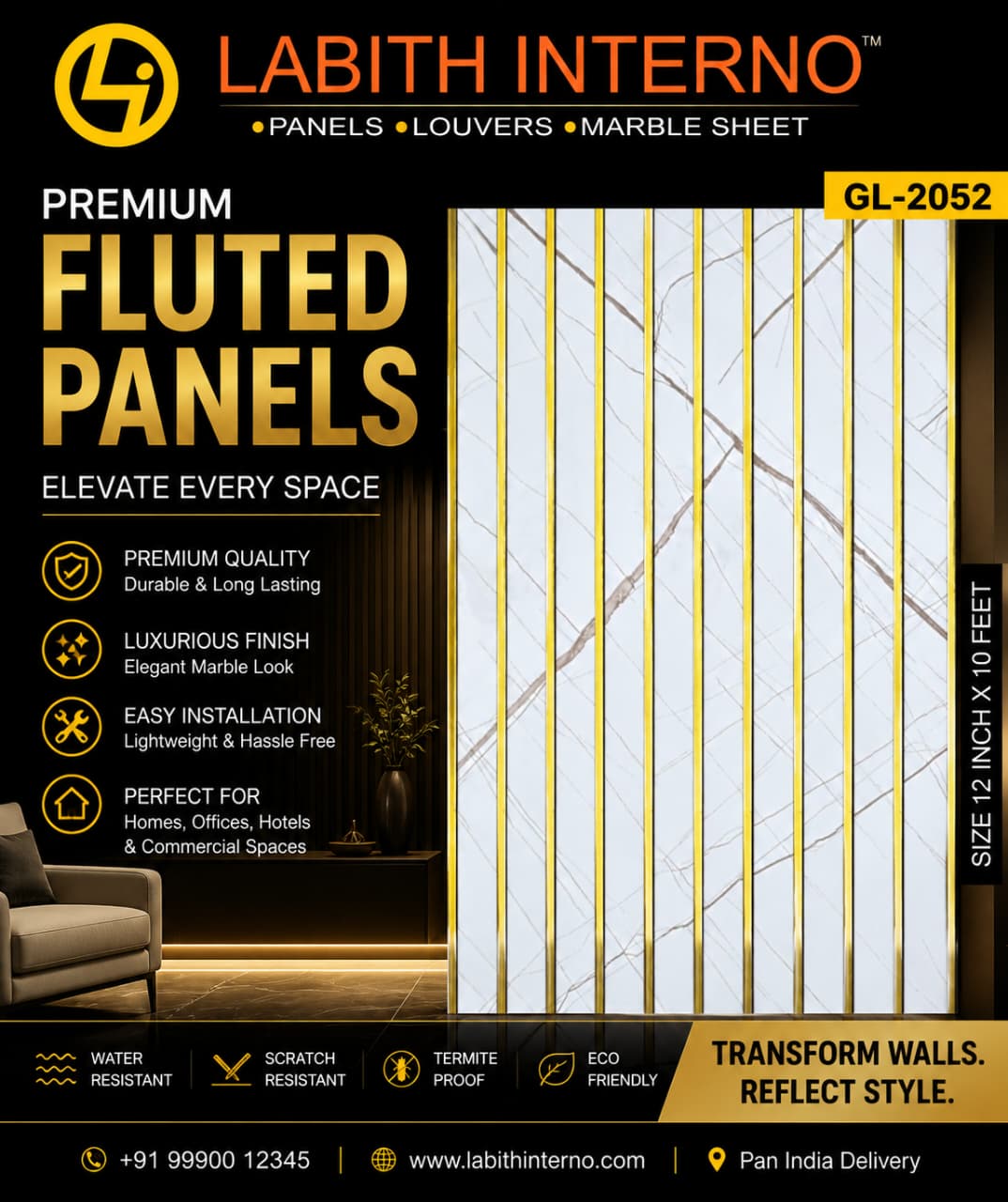 Fluted Panels by Labith Interno