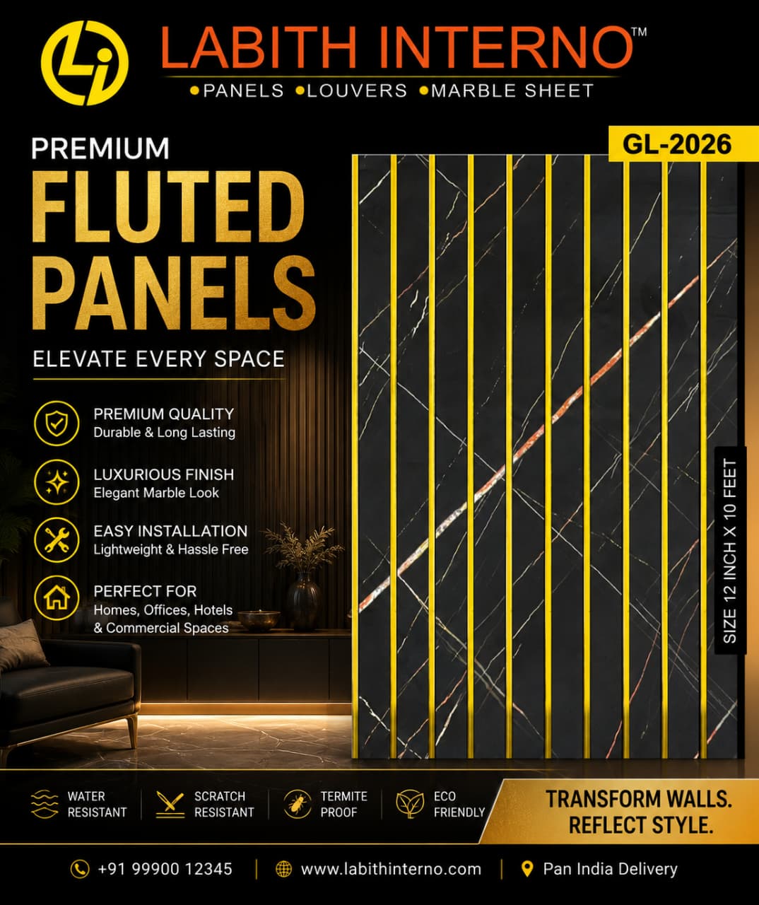 Fluted Panels by Labith Interno