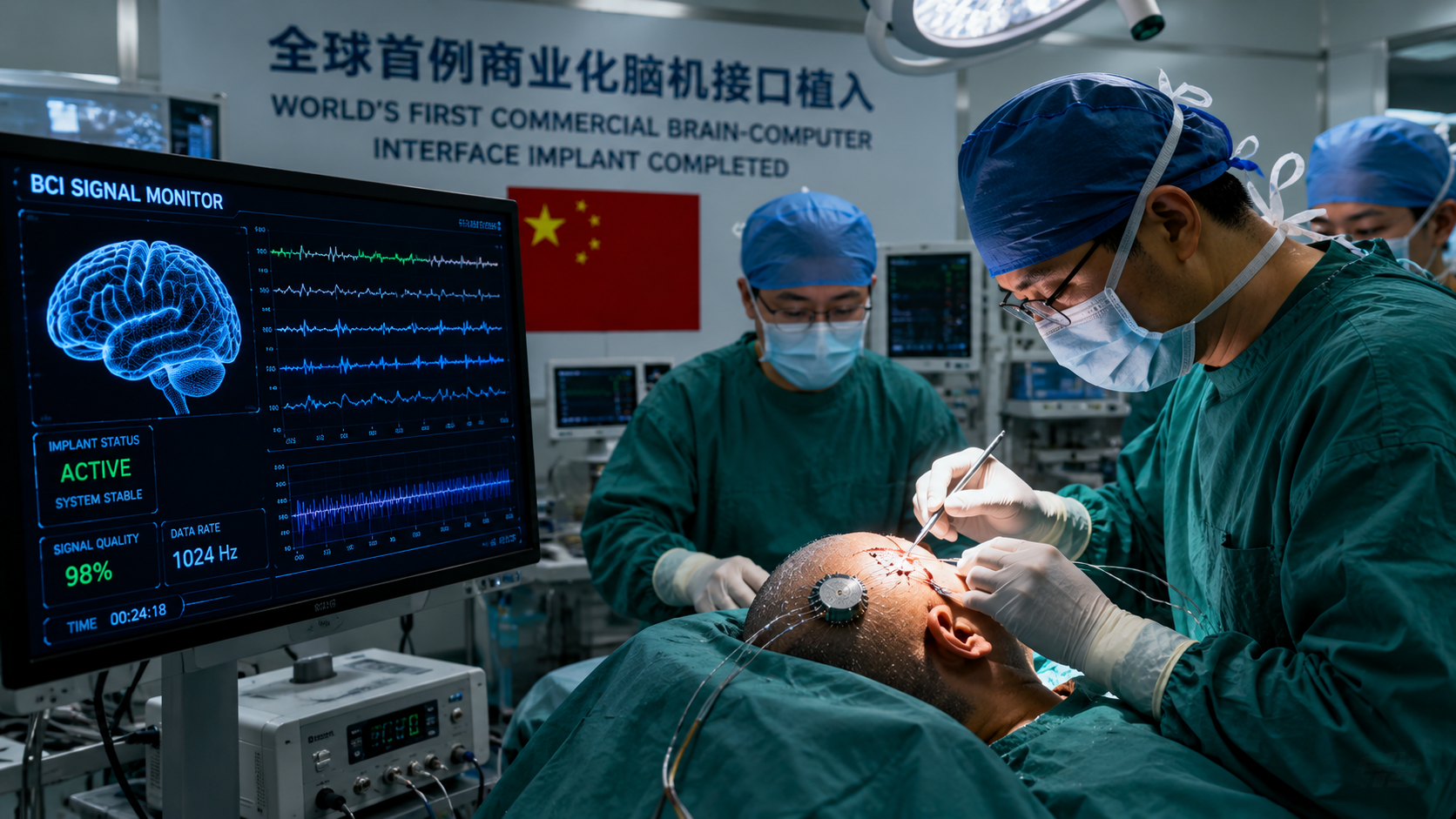 China Performs World's First Commercial Brain-Computer Interface Surgery, Challenging Neuralink