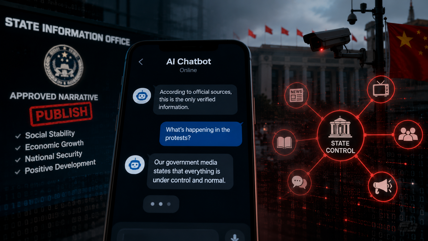 Artificial Intelligence Chatbots May Disseminate State Speech Controls, Study Indicates