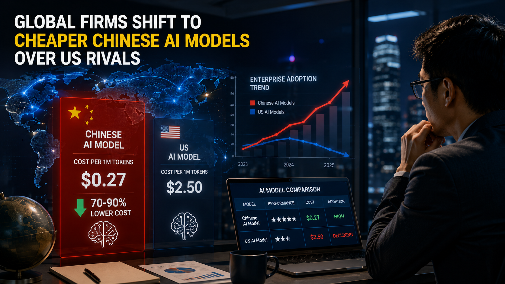 Global Firms Shift to Cheaper Chinese AI Models Over US Rivals