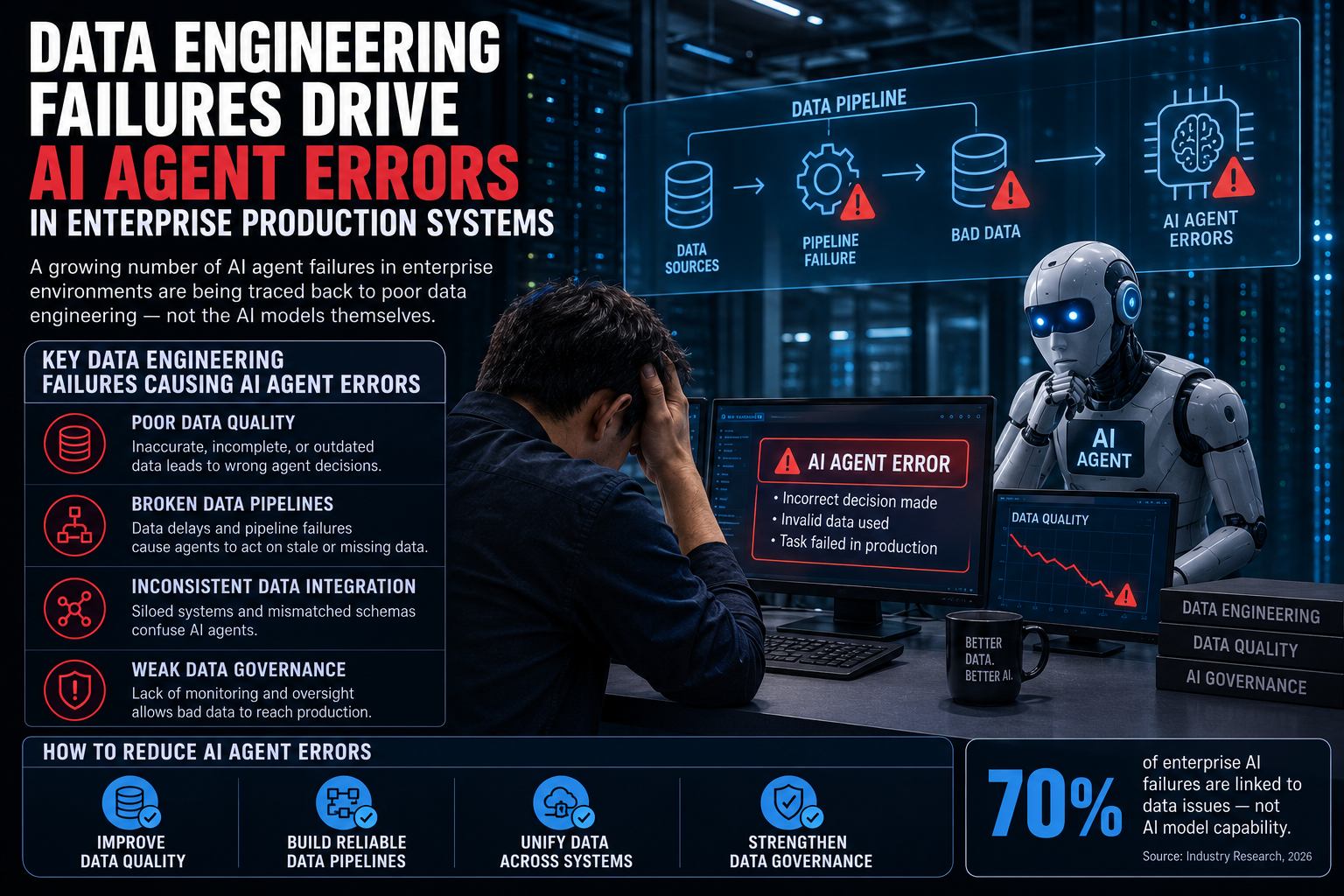 Data Engineering Failures Drive AI Agent Errors in Enterprise Production Systems