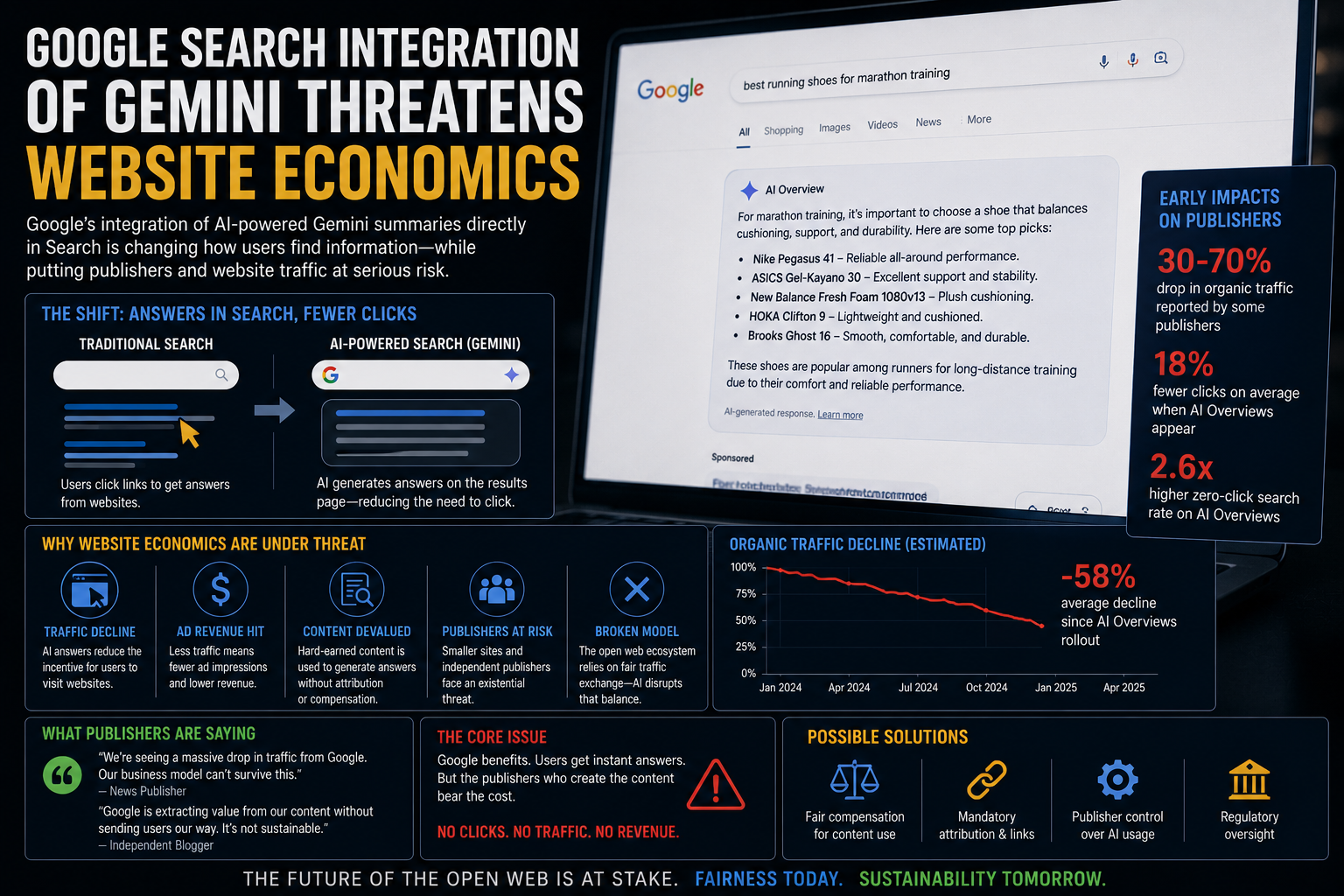 Google Search Integration of Gemini Threatens Website Economics