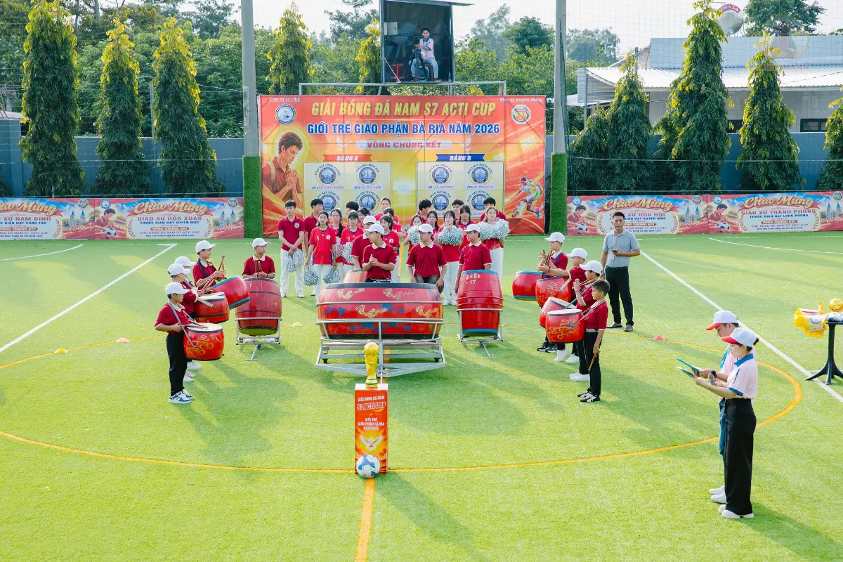 hình ảnh buổi Khai mạc Giải Bóng đá Giới Trẻ Giáo Phận Bà Rịa– ACTI Cup 2026