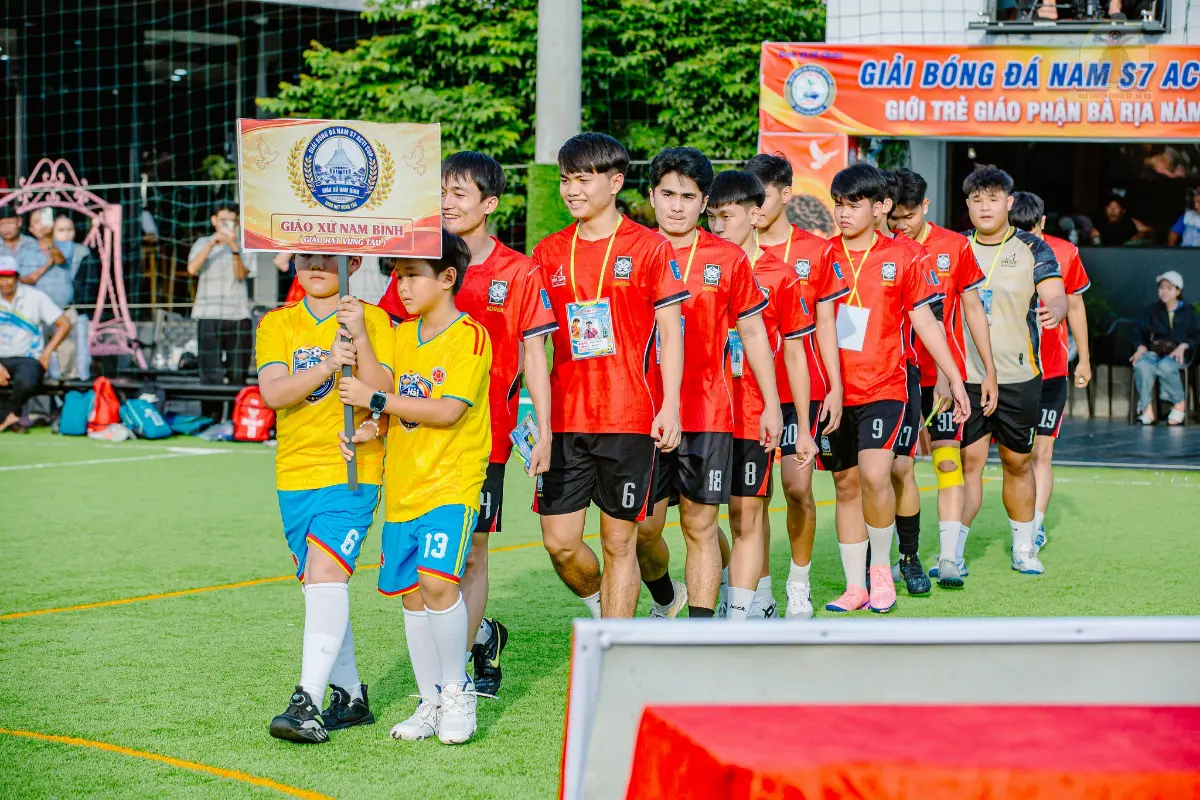 hình ảnh buổi Khai mạc Giải Bóng đá Giới Trẻ Giáo Phận Bà Rịa– ACTI Cup 2026
