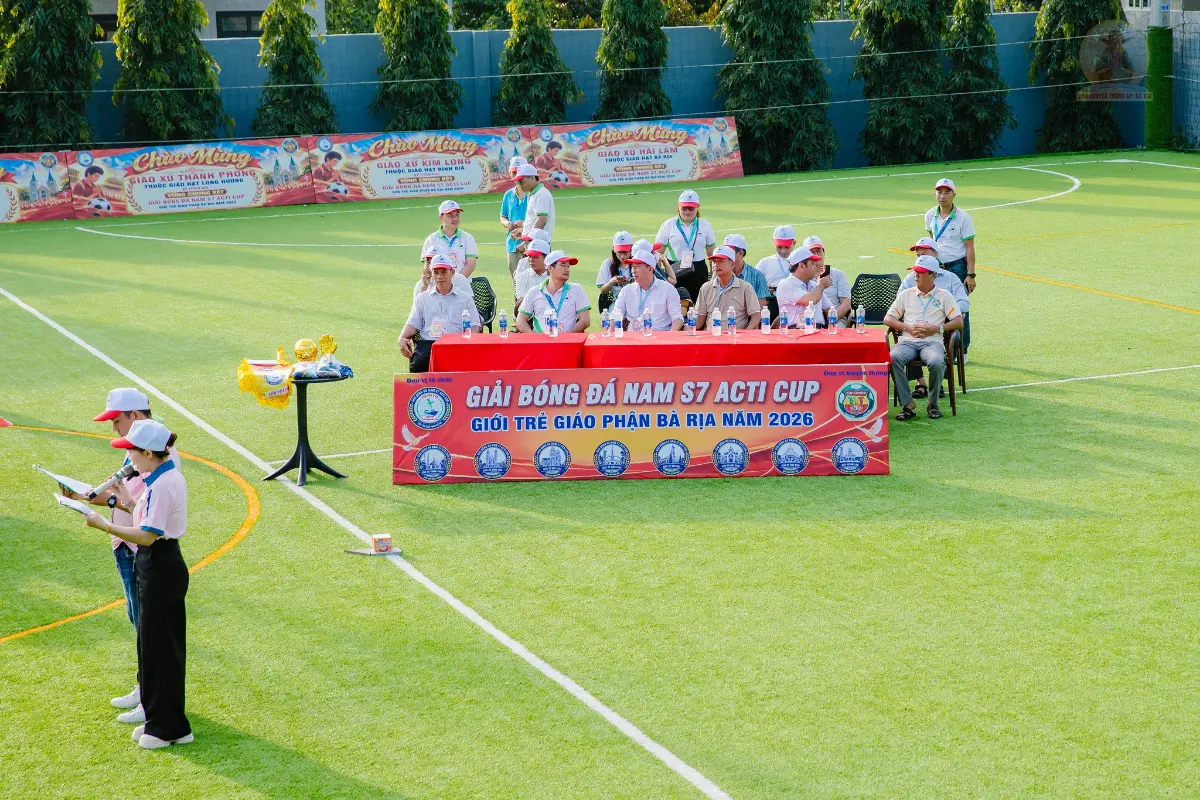 hình ảnh buổi Khai mạc Giải Bóng đá Giới Trẻ Giáo Phận Bà Rịa– ACTI Cup 2026