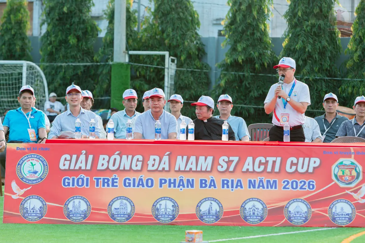 hình ảnh buổi Khai mạc Giải Bóng đá Giới Trẻ Giáo Phận Bà Rịa– ACTI Cup 2026