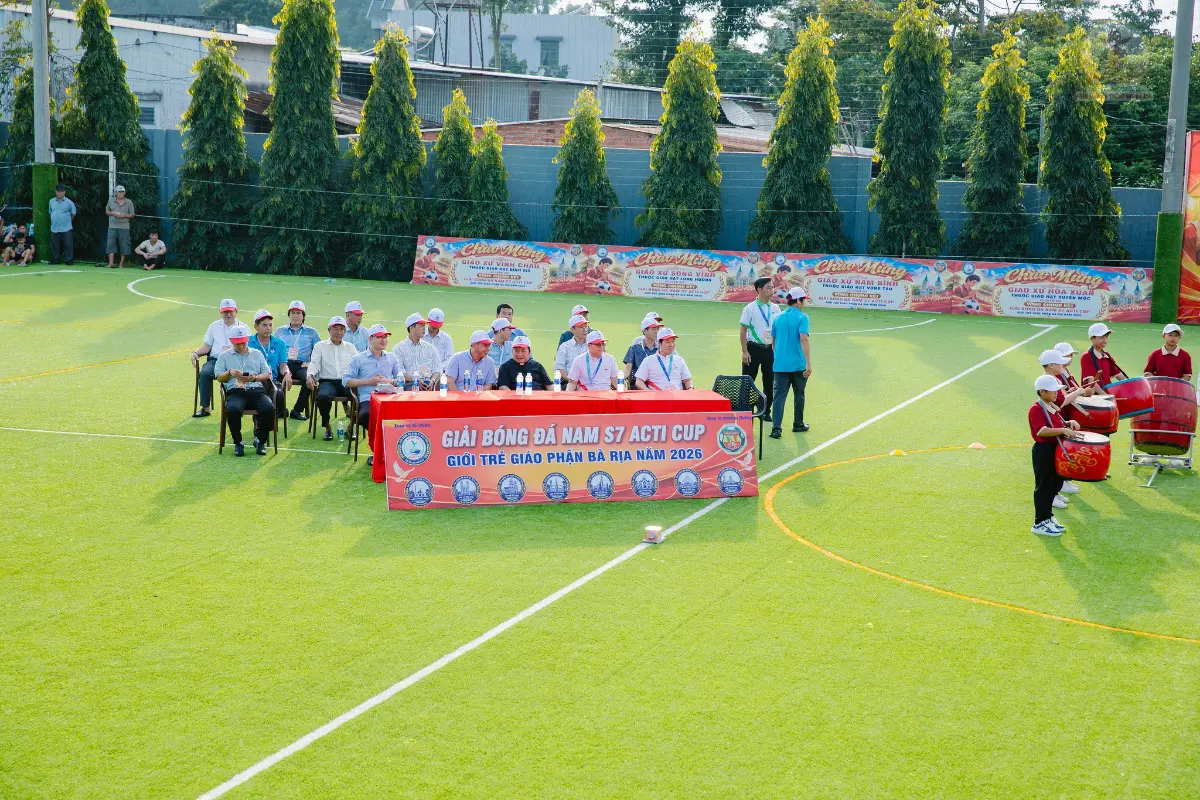 hình ảnh khai mạc giải bóng đá Giới Trẻ Giáo Phận Bà Rịa - Acti Cup 2026