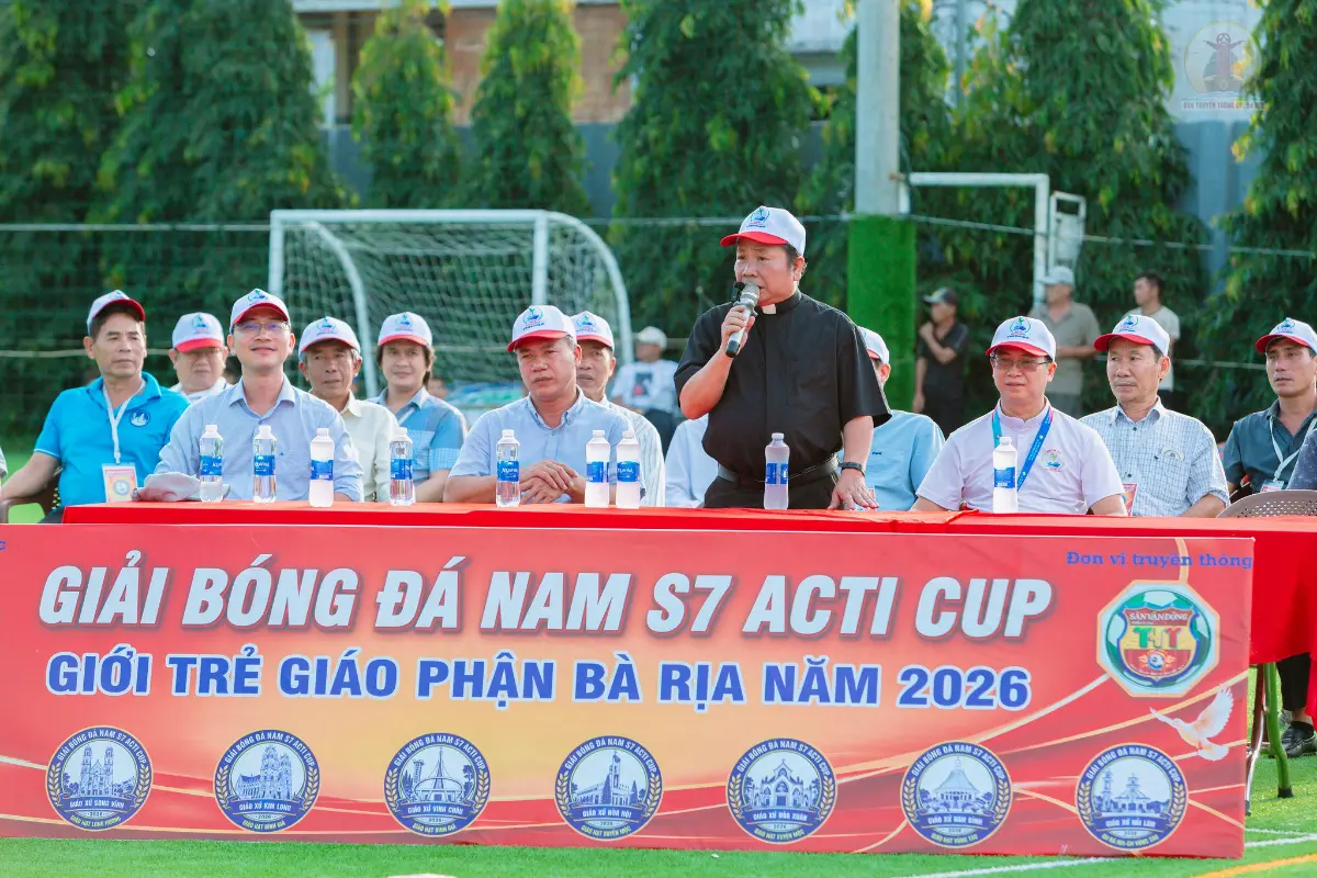 hình ảnh khai mạc giải bóng đá Giới Trẻ Giáo Phận Bà Rịa - Acti Cup 2026