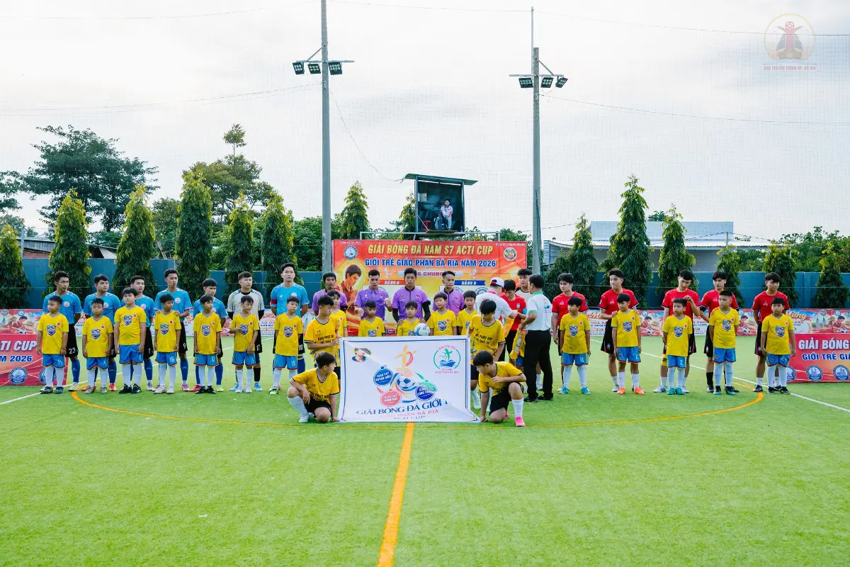 hình ảnh khai mạc giải bóng đá Giới Trẻ Giáo Phận Bà Rịa - Acti Cup 2026