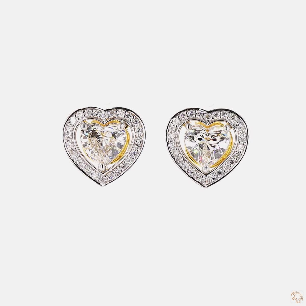 Classic Heart Halo Studs