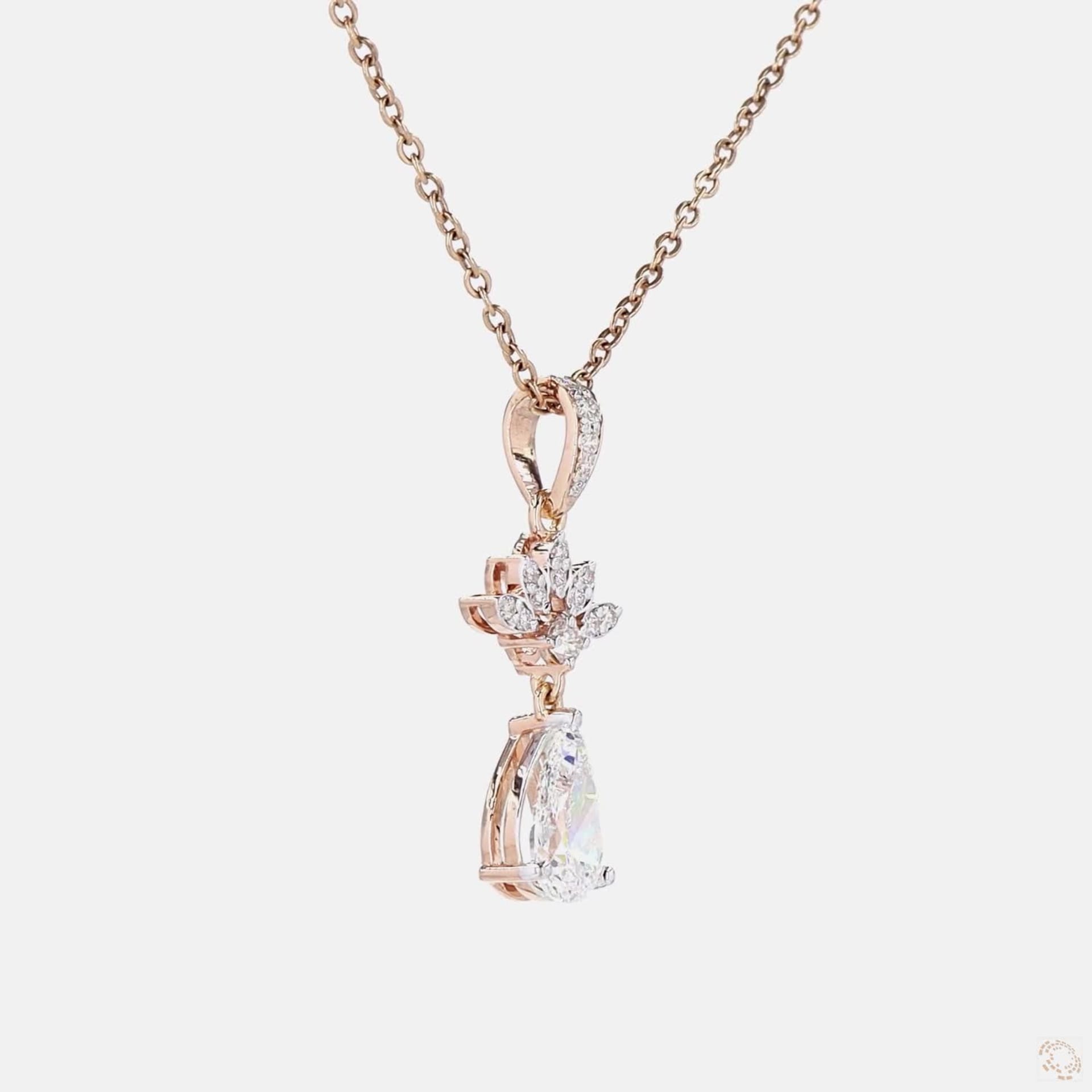 Blooming Teardrop Pendant