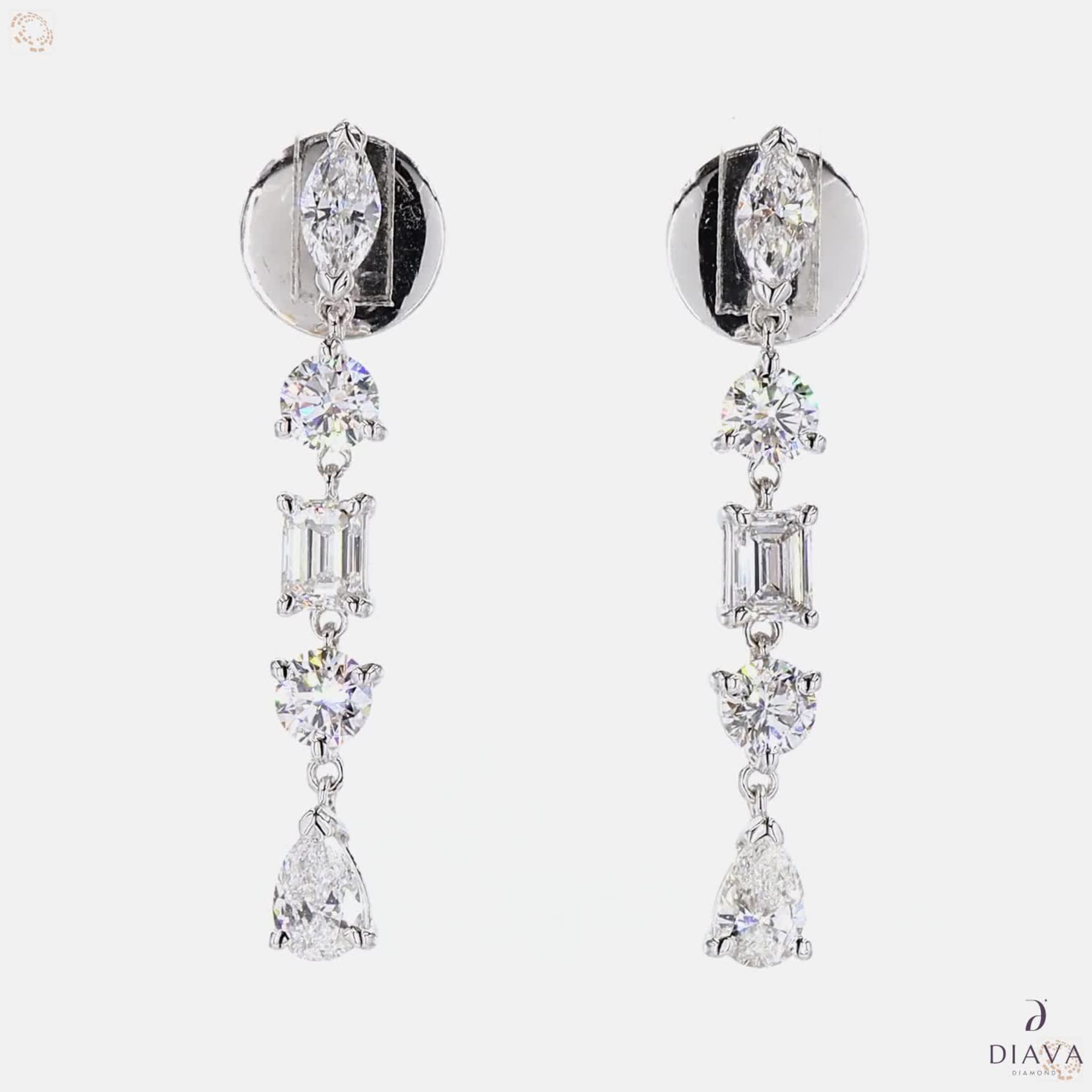 Celeste Cascade Drops — lab grown diamond earrings
