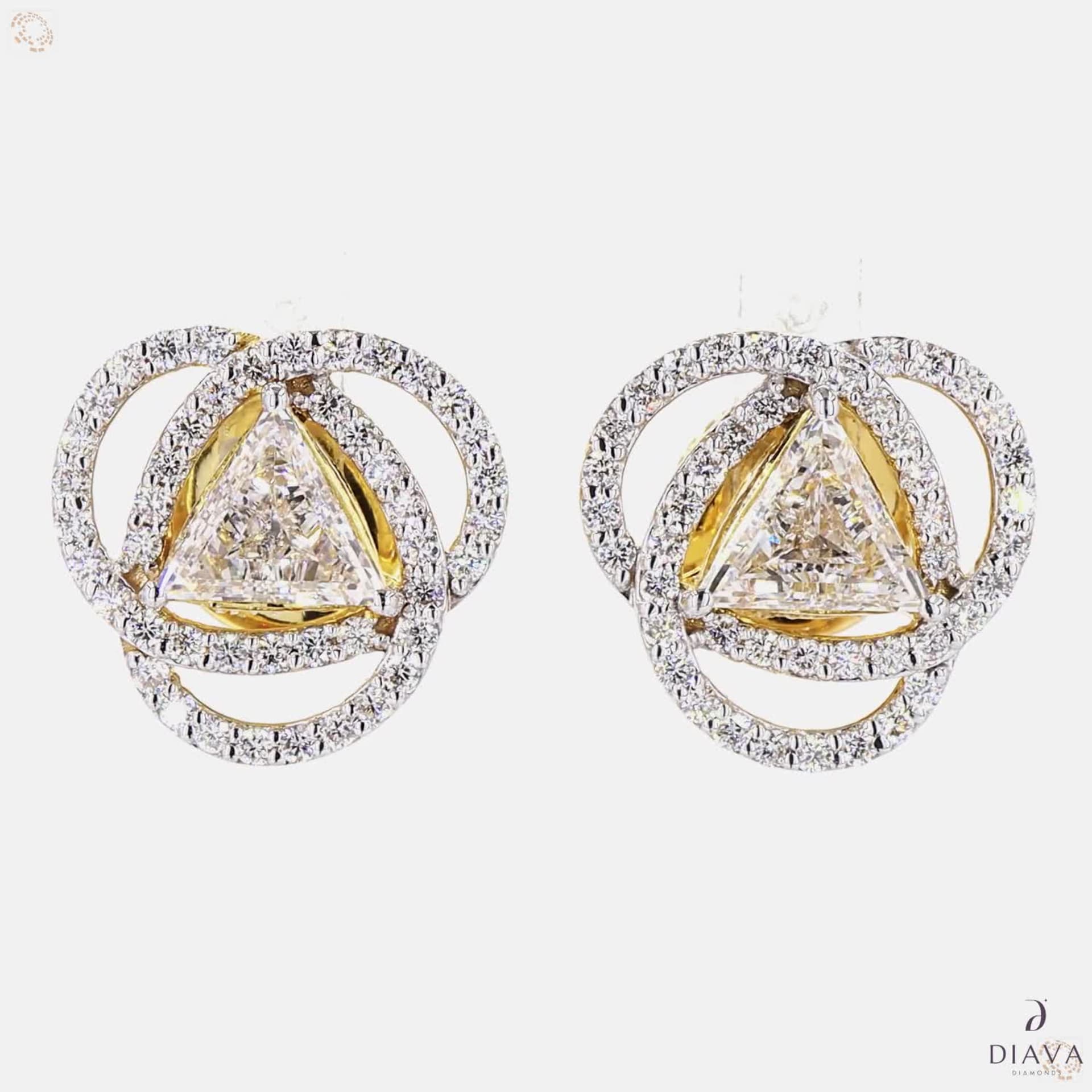 Celestial Trinity Studs — lab grown diamond