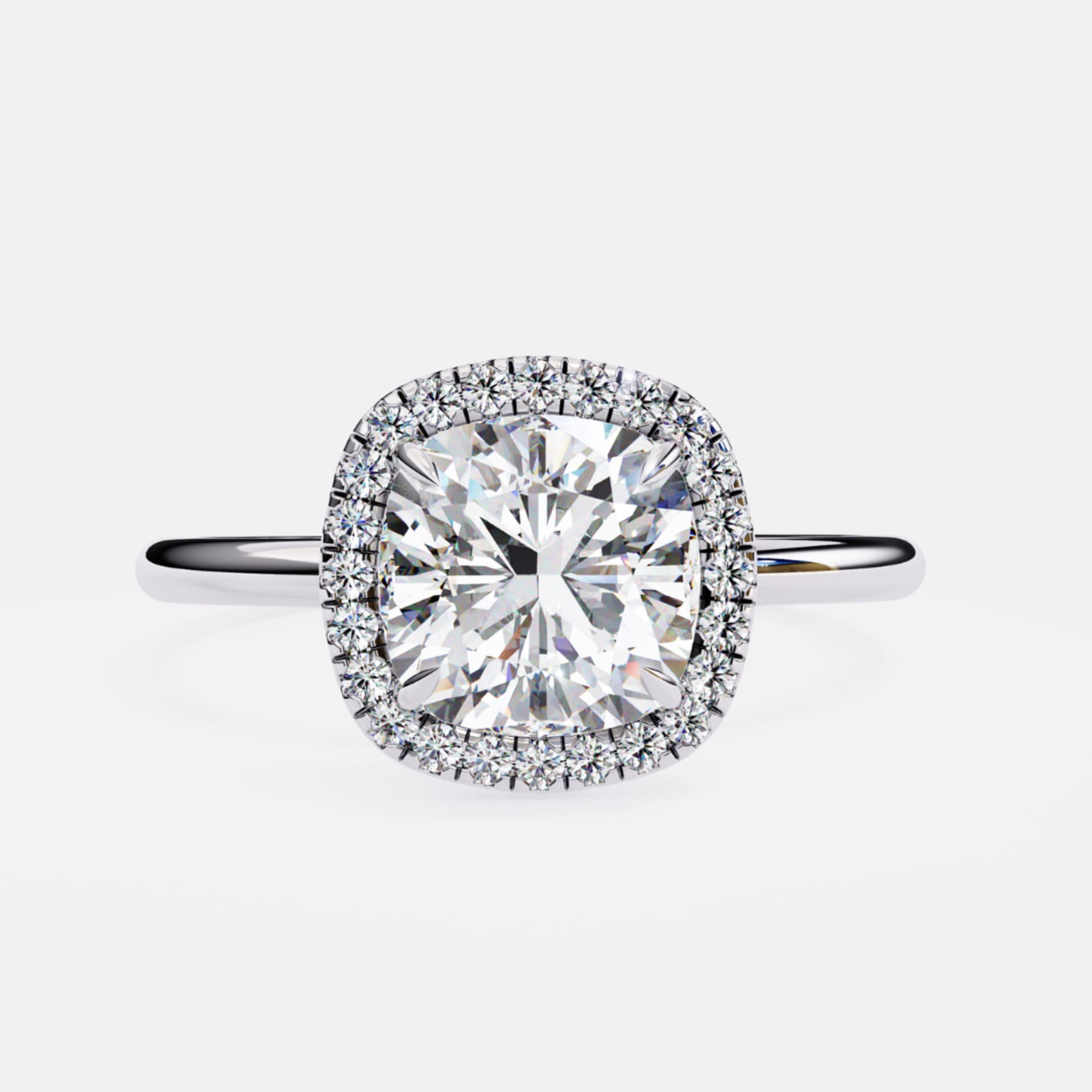 Classic Cushion Halo Ring