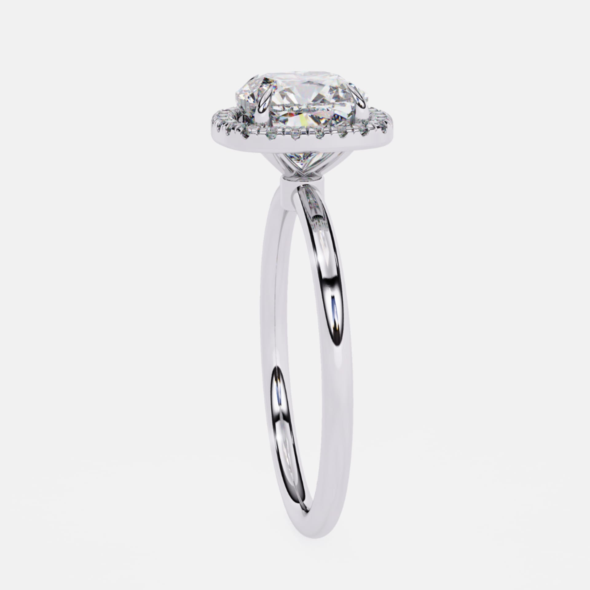 Classic Cushion Halo Ring