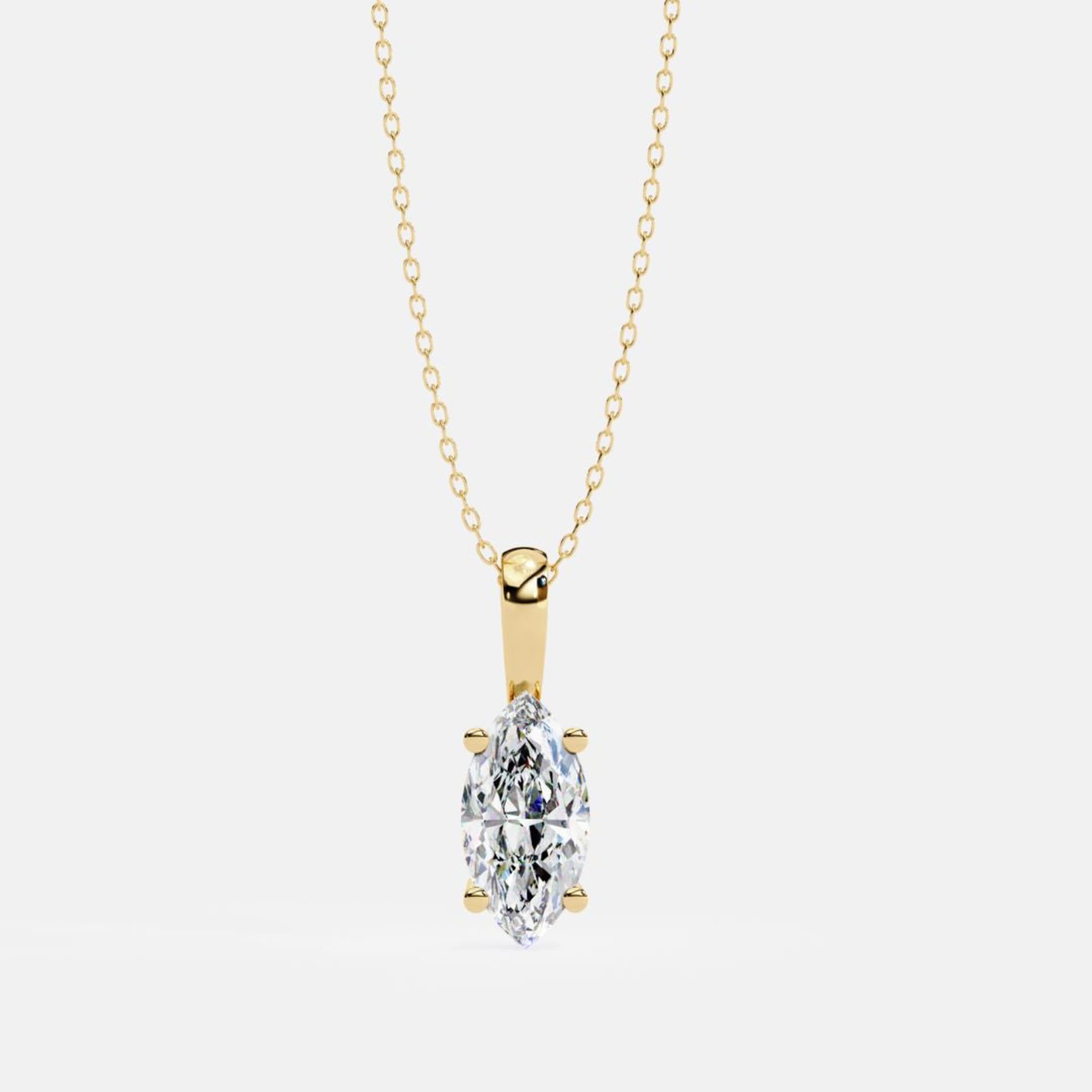 Classic Marquise Solitaire Pendant