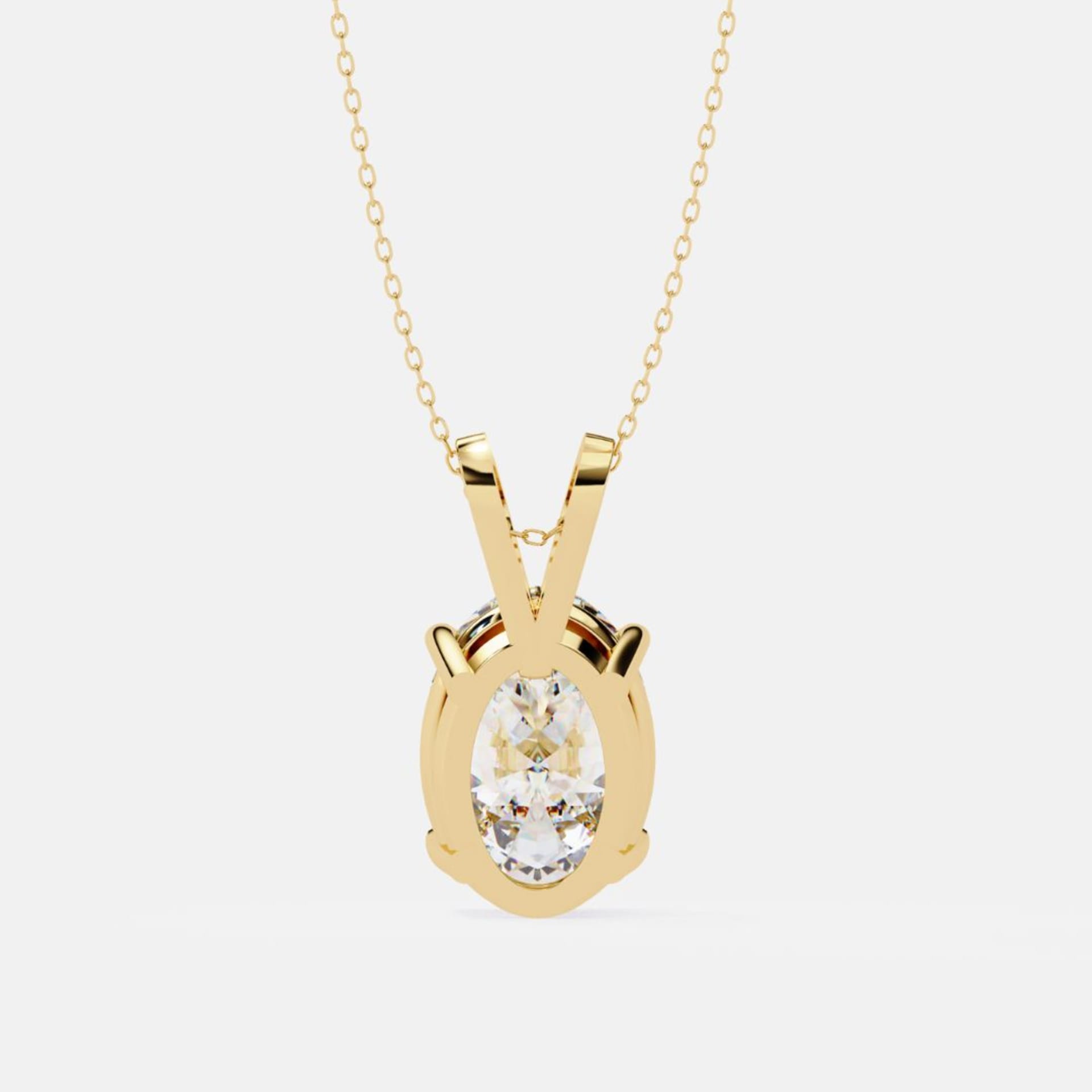 Classic Oval Solitaire Pendant