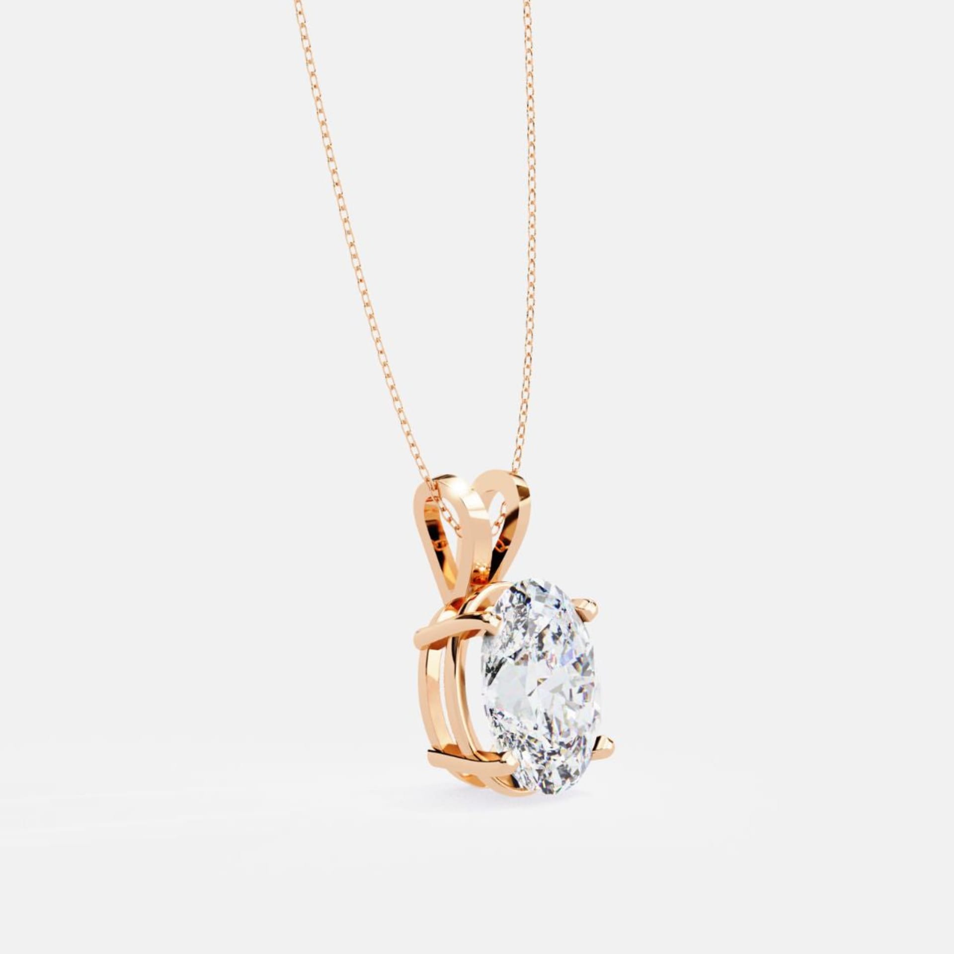 Classic Oval Solitaire Pendant