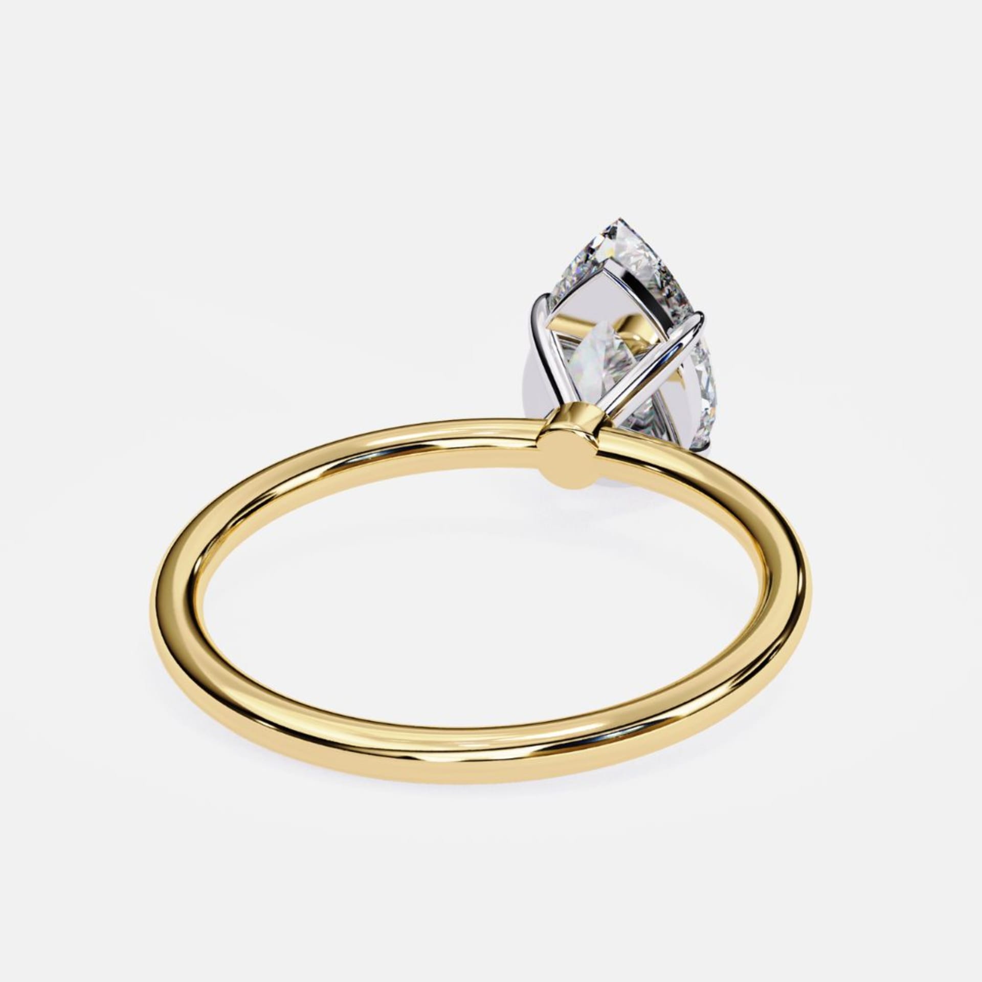 Classic Pear Solitaire Ring