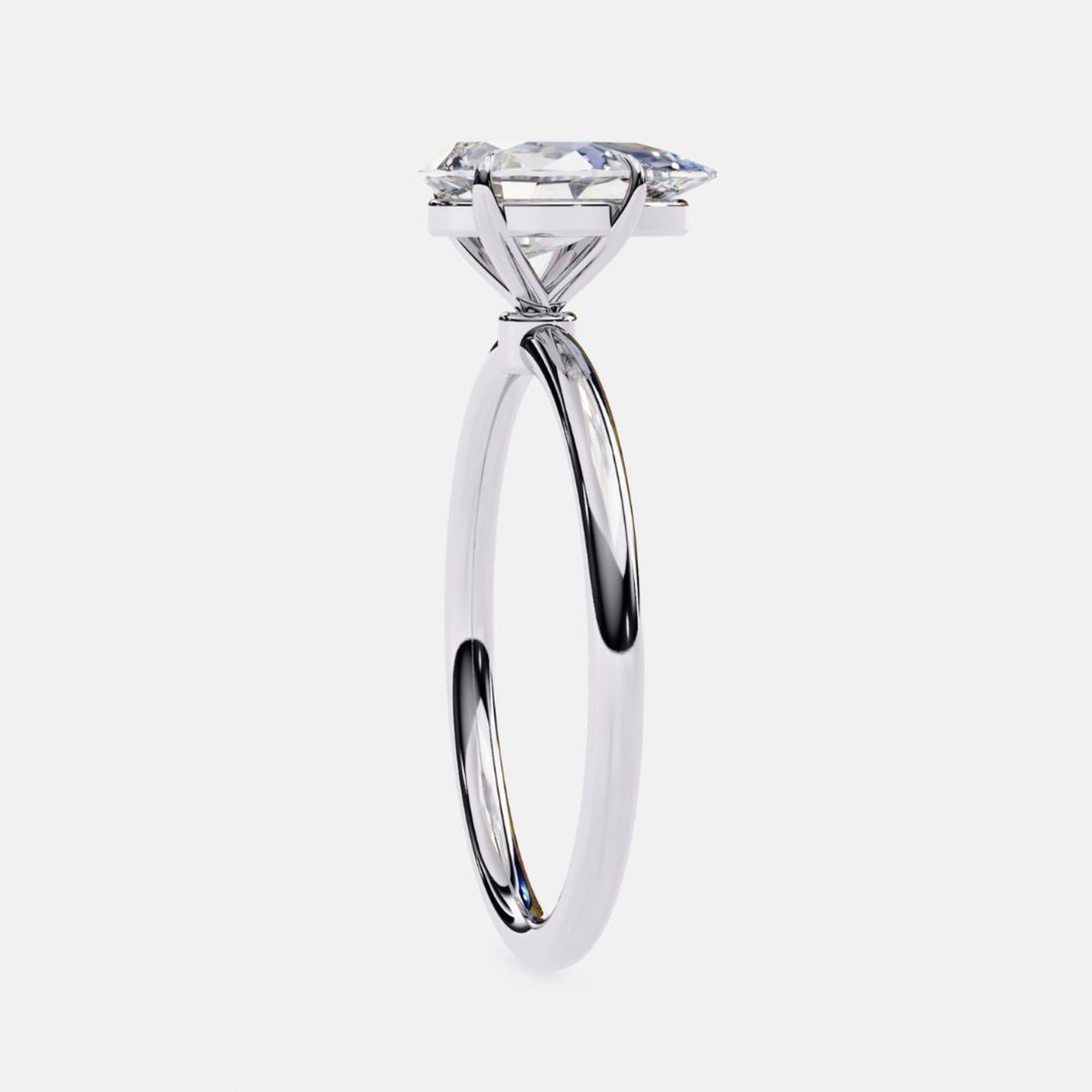Classic Pear Solitaire Ring