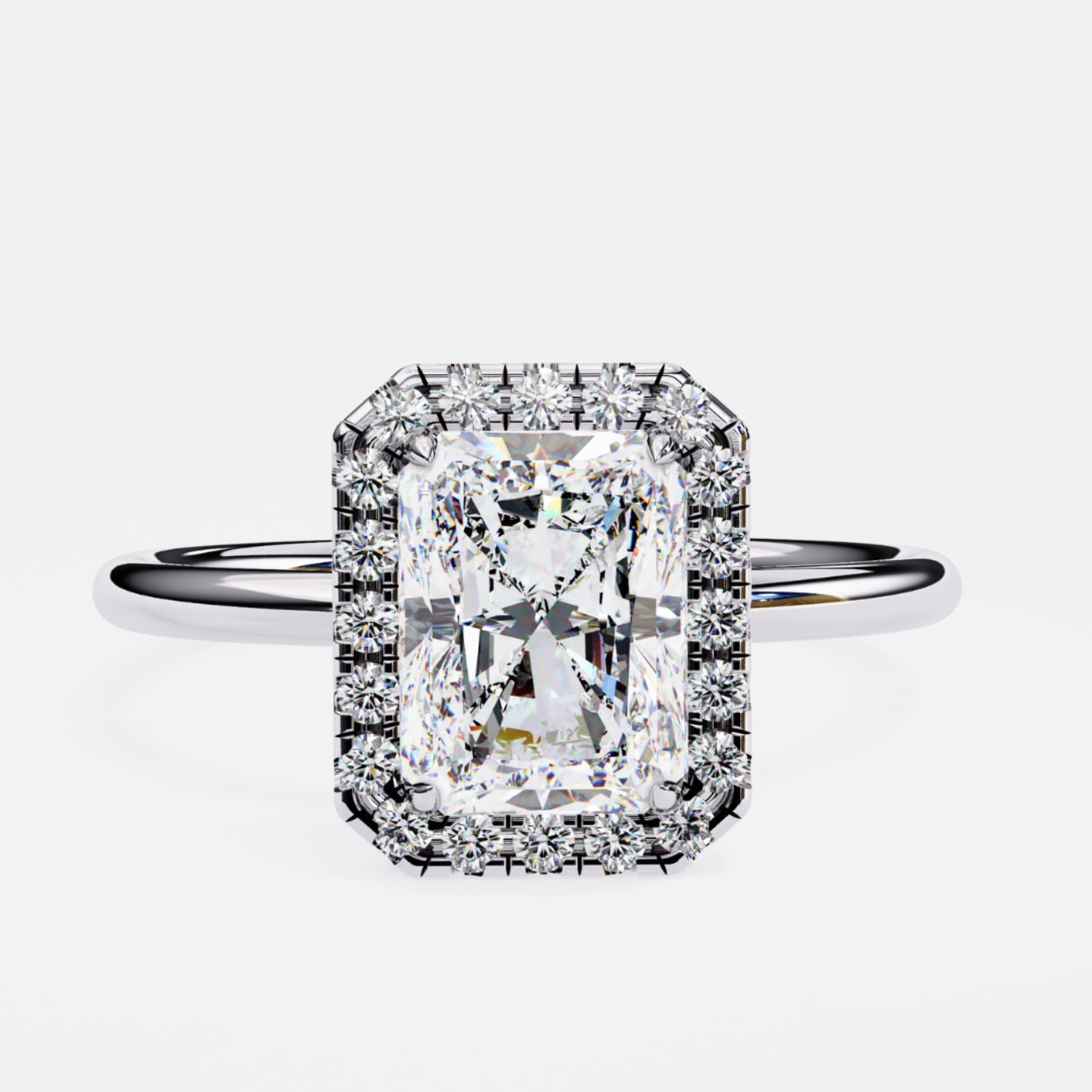Classic Radiant Halo Ring
