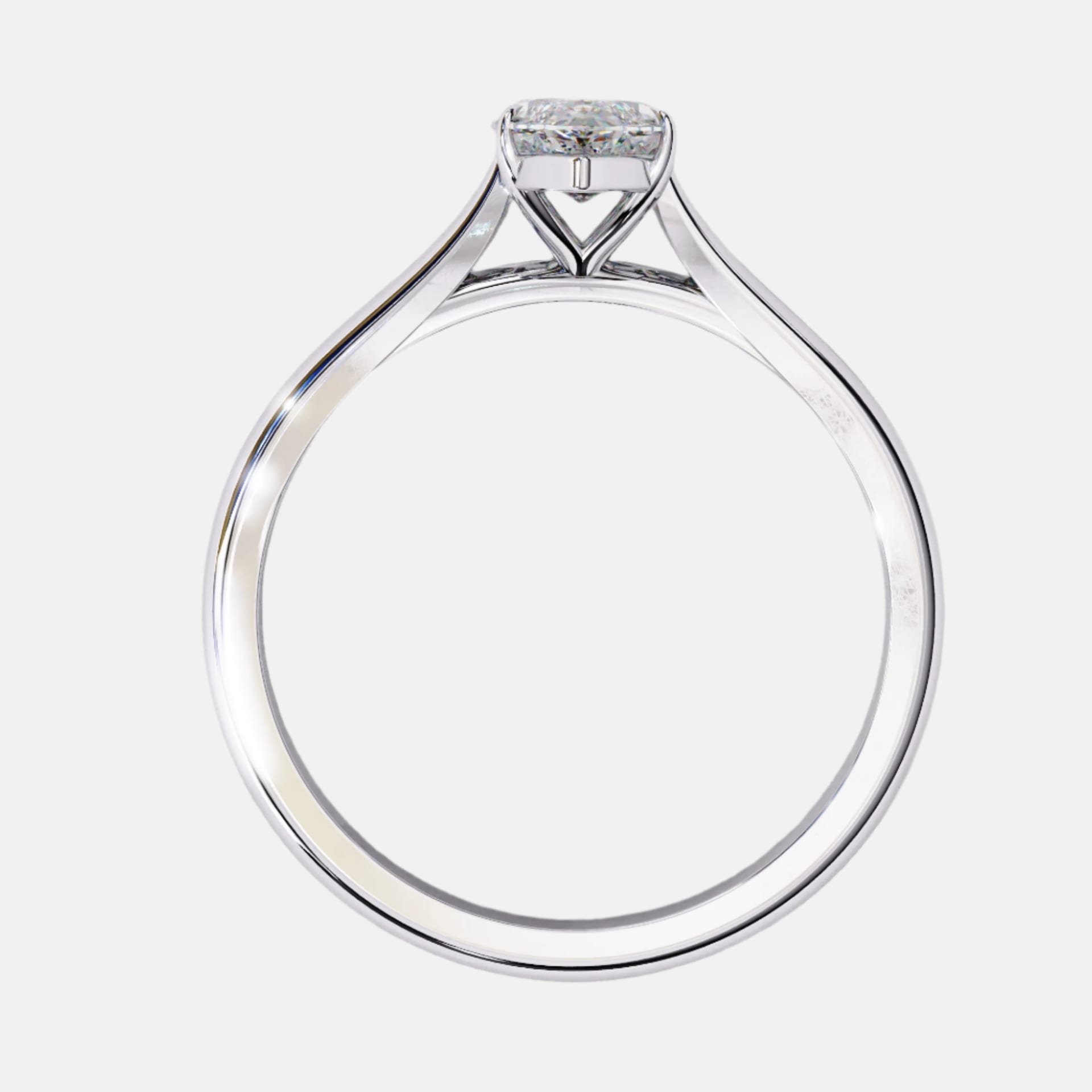 Crowned Marquise Solitaire Ring
