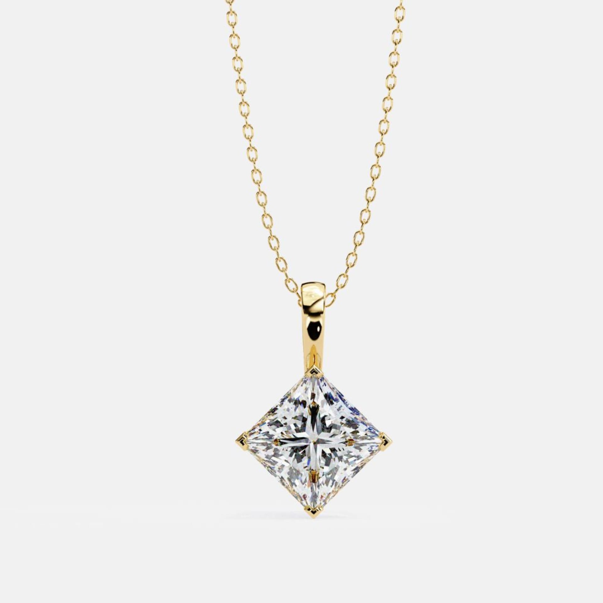Elegant Edge Solitaire Pendant
