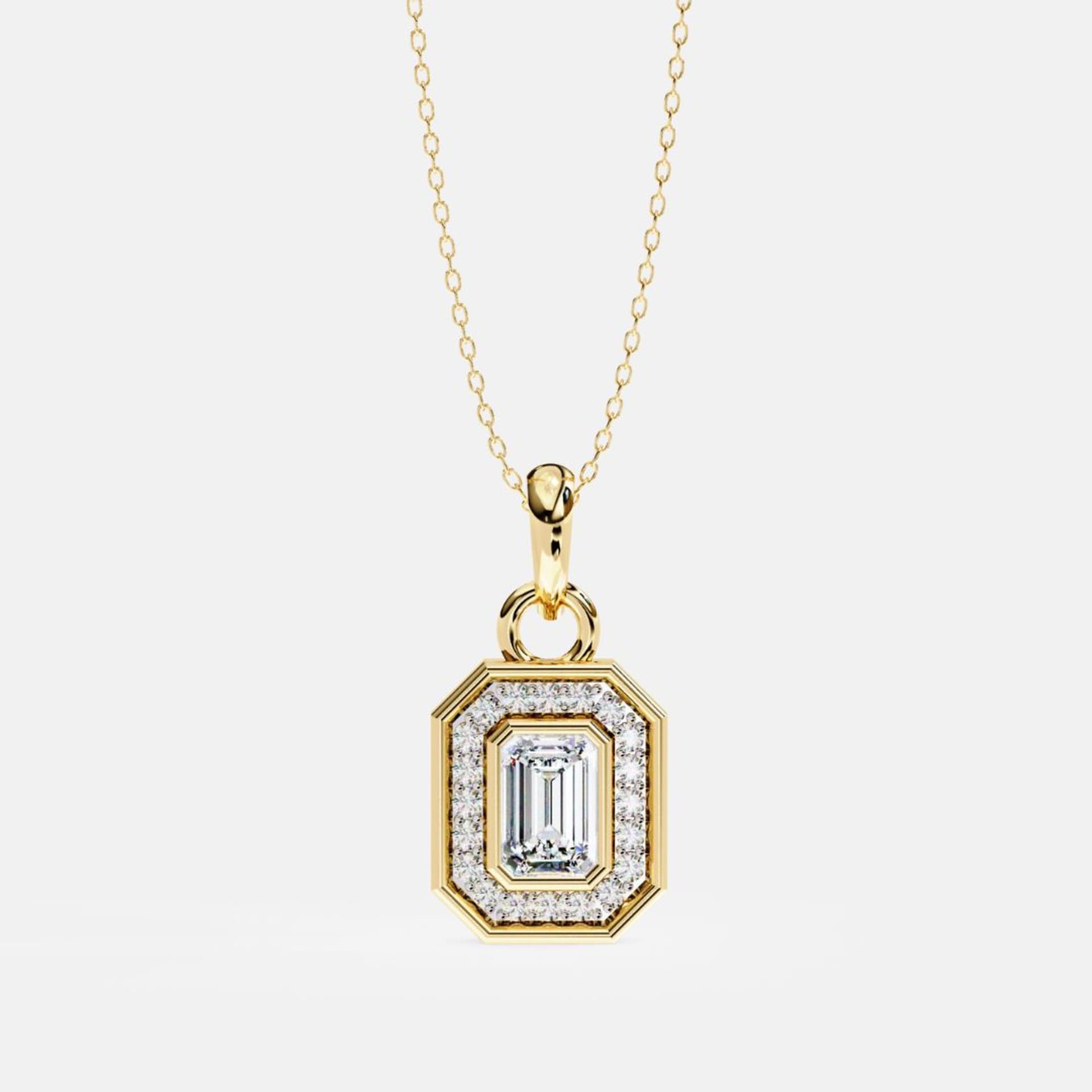Emerald Halo Pendant