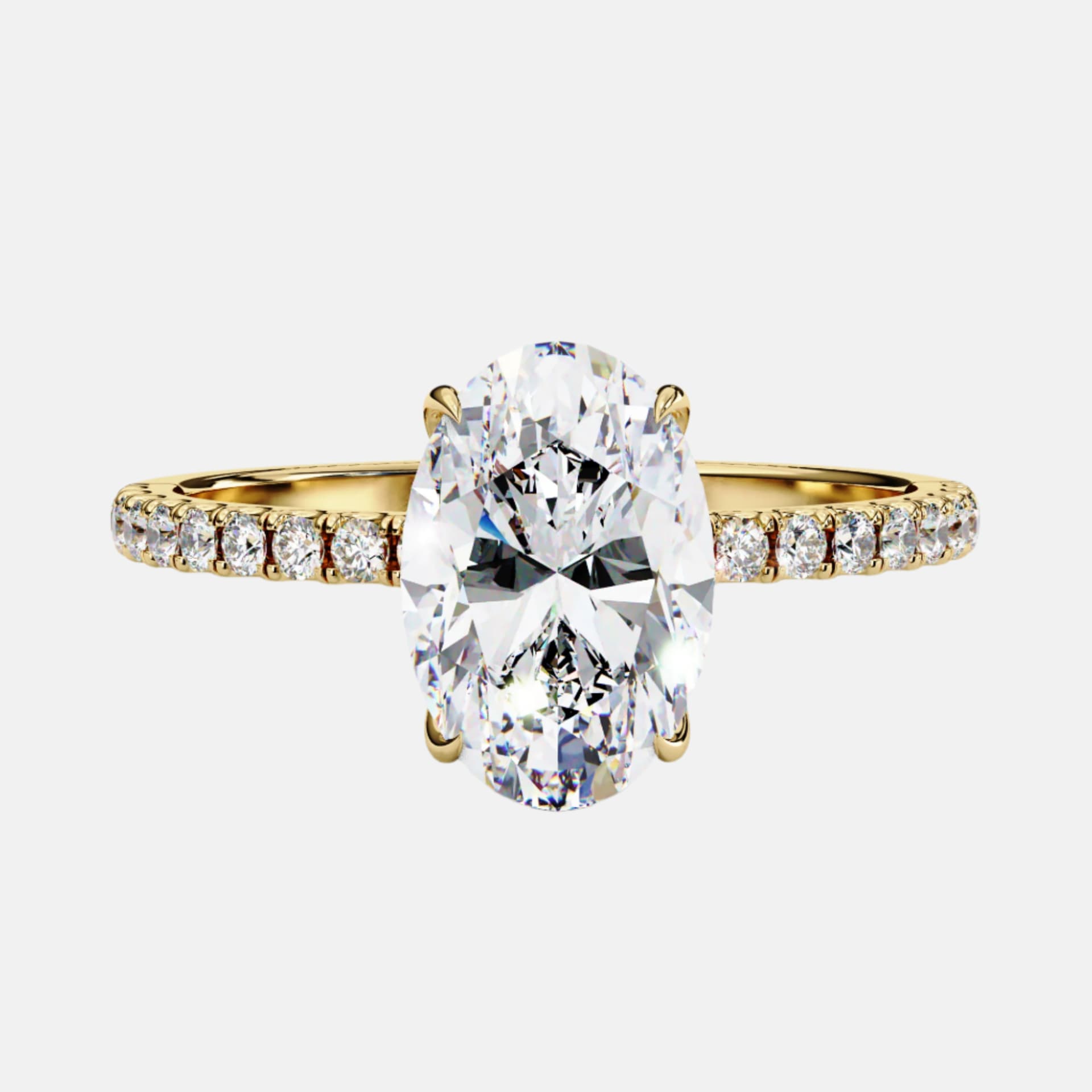 Eternal Oval Solitaire Ring — lab grown diamond