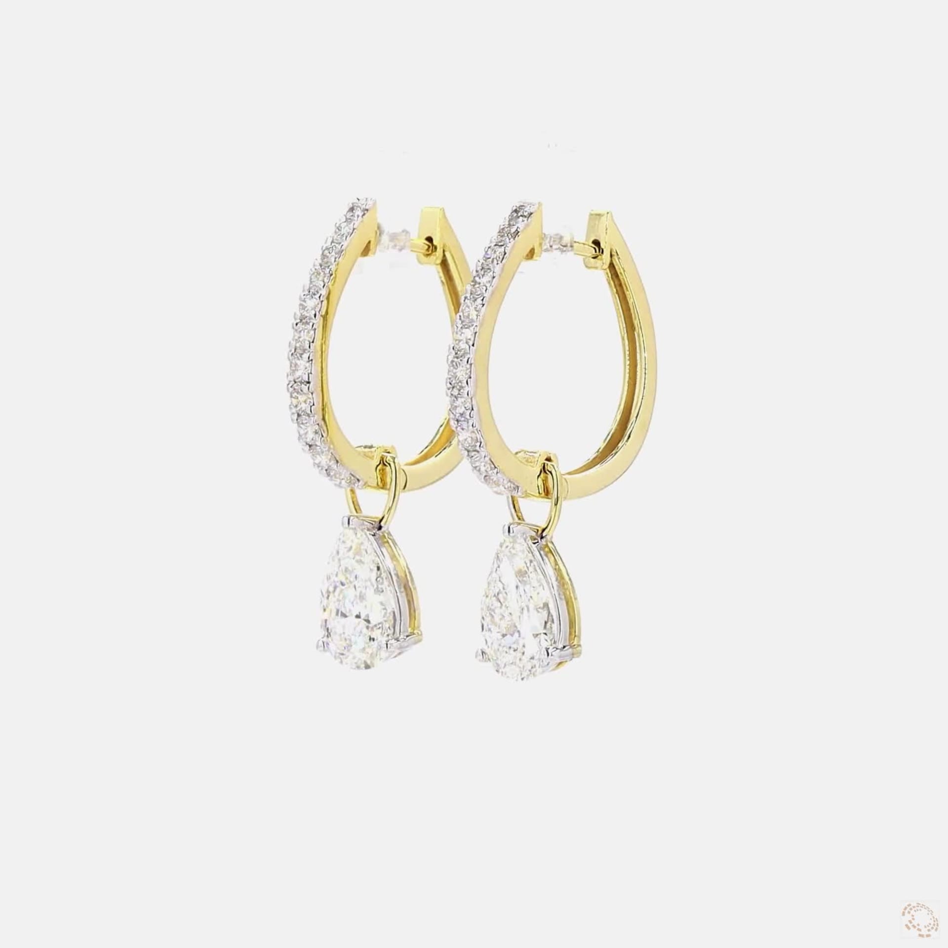 Eternal Pear Drop Hoops