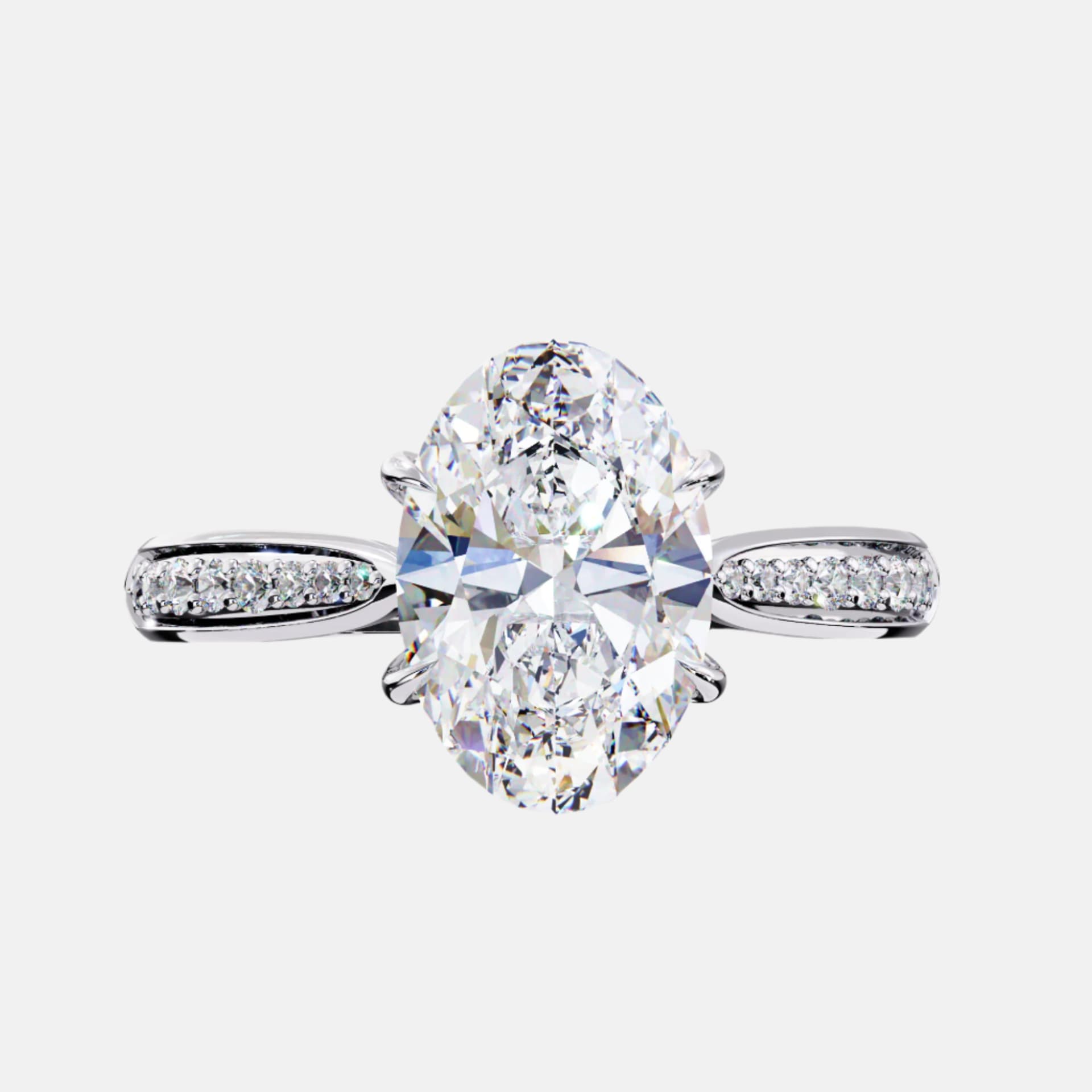 Gleaming Oval Splendor Ring — lab grown diamond
