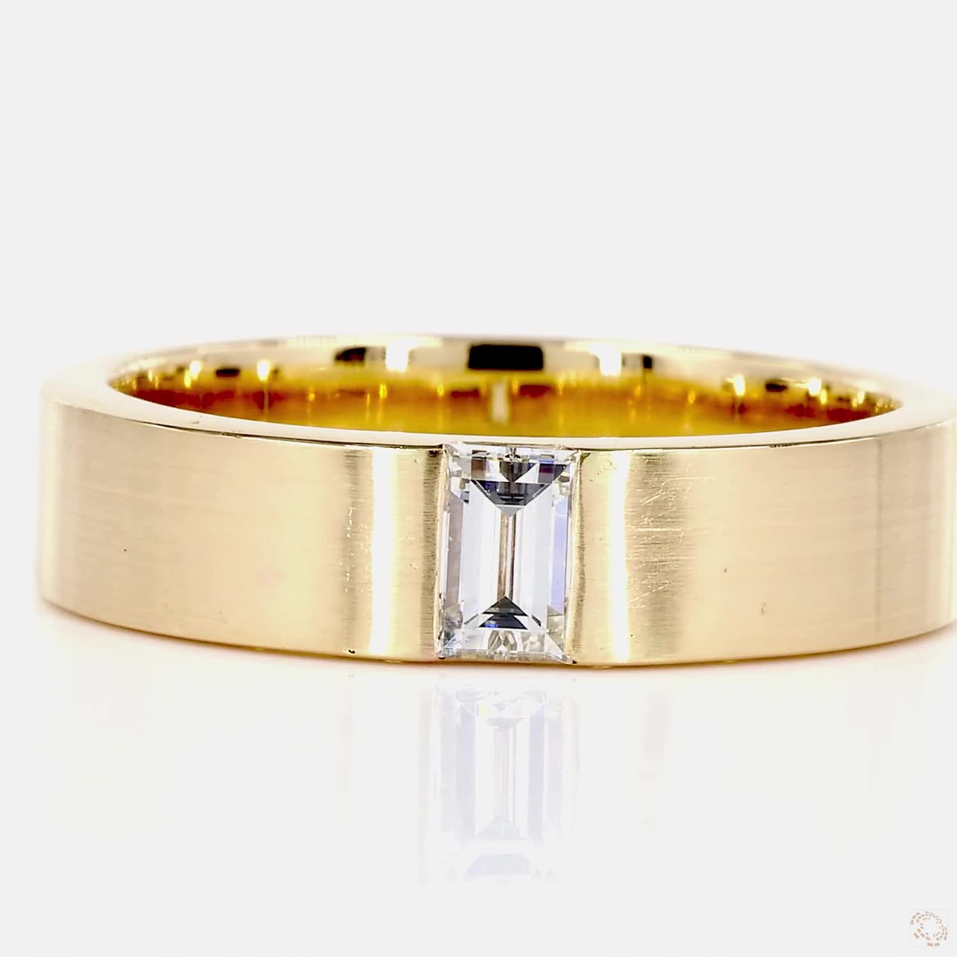 Men's Baguette Ring — lab grown diamond