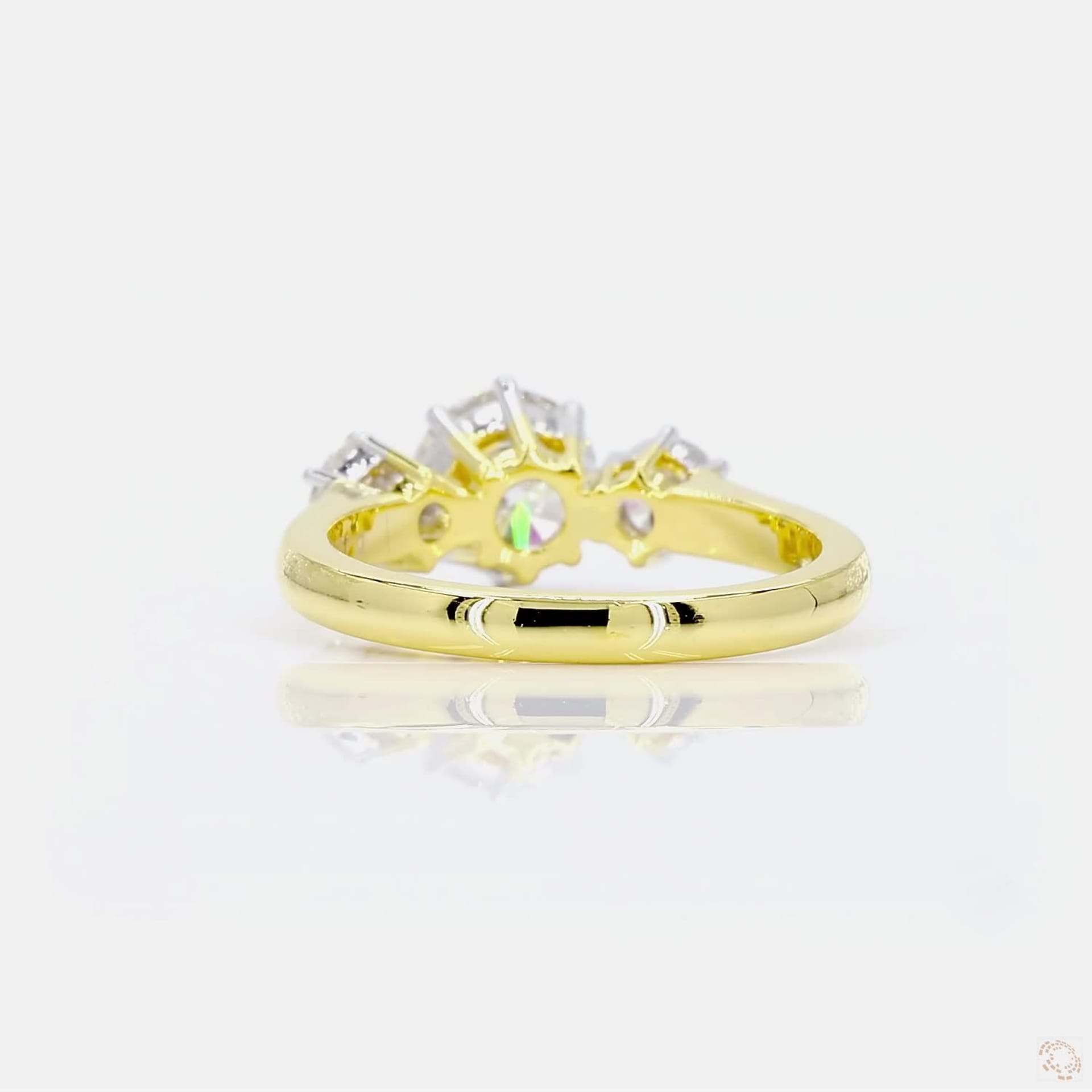 Three-Stone Round Solitaire Ring