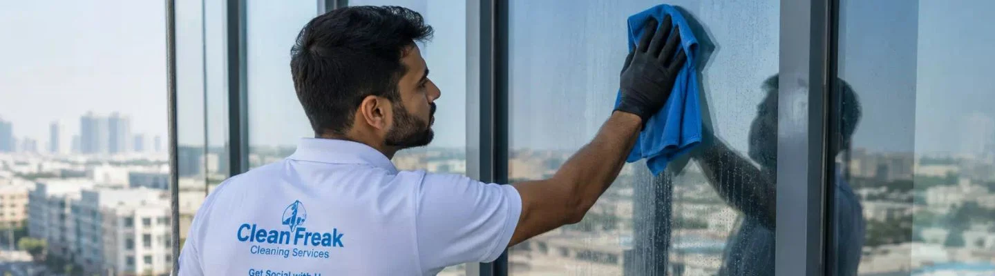 The Clean Freak professional window cleaning service in Dubai