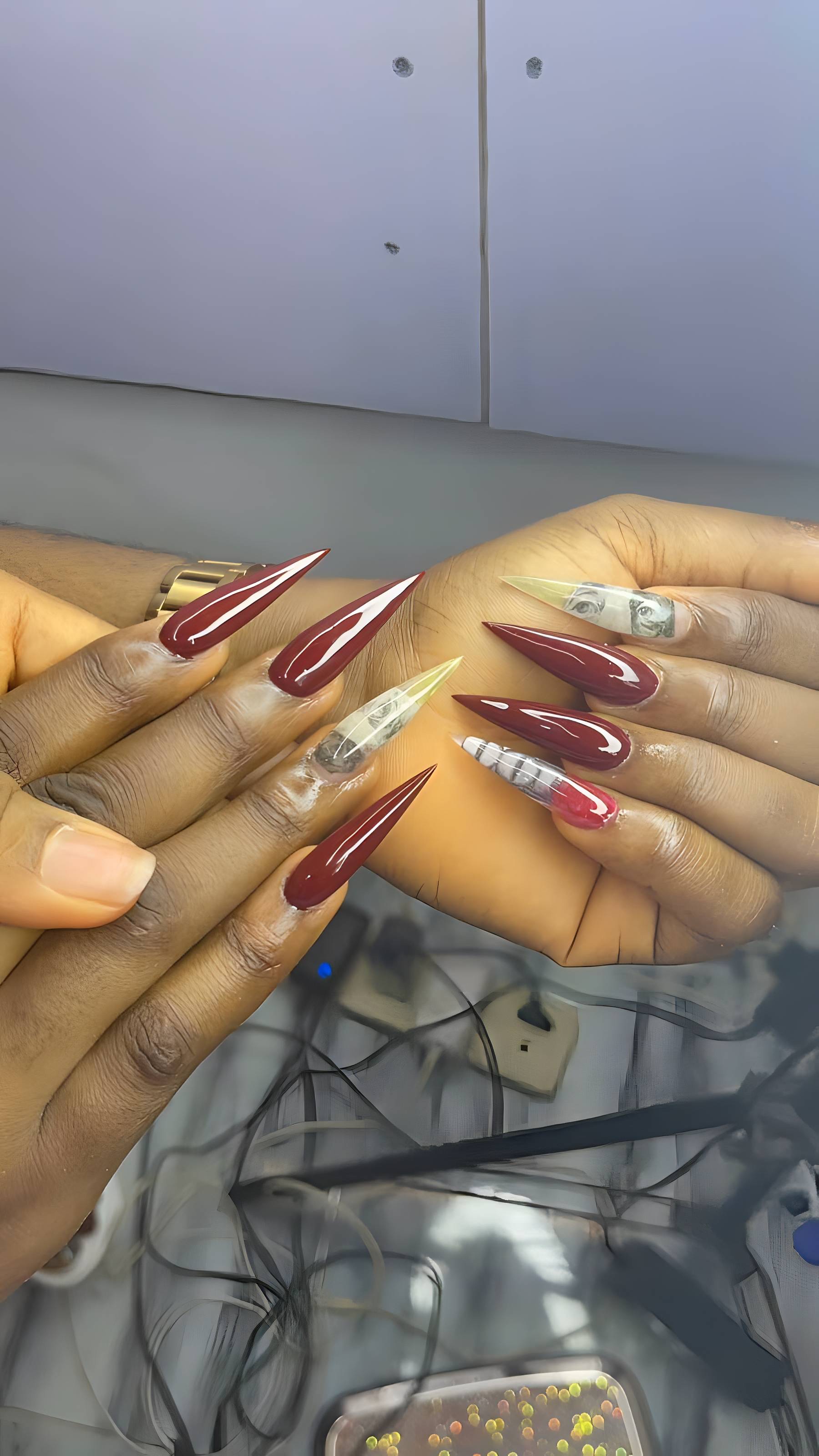 Encapsulated nails 
