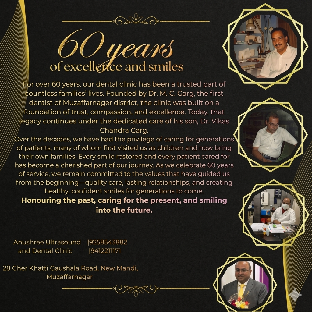 Anushree Dental Clinic's 60 years of excellence and smiles