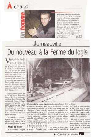 article du Courrier de Mantes de Juin 2010