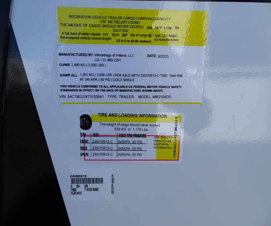 2026 Winnebago Towables MICRO MINNIE-TT — photo 27 view