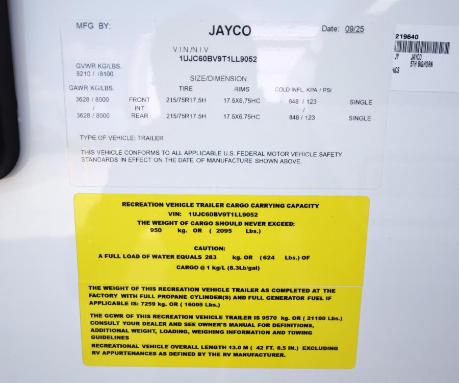 2026 Jayco BIGHORN — photo 47 view