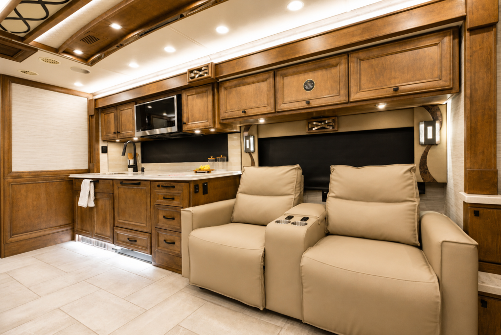 Tiffin luxury diesel motorhome kitchen