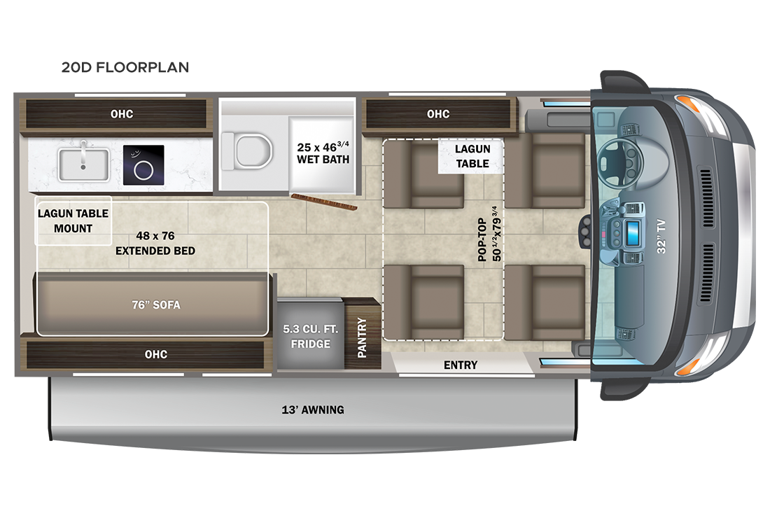 2023 Entegra Ethos 20D Floorplan