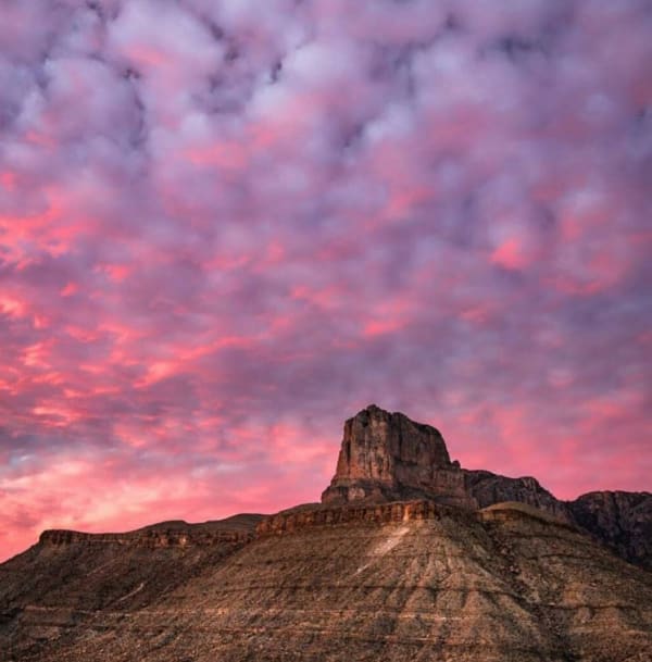 Guadalupe National Park, Texas Table Top Rock During Sunset