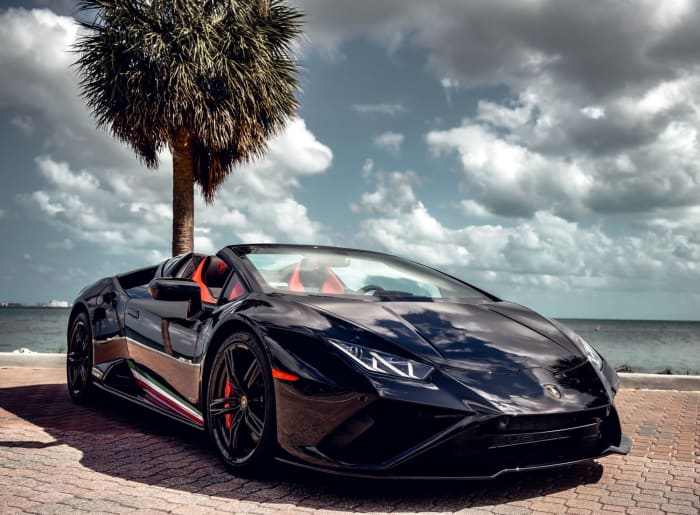 Image #2 of our 2022 Lamborghini Huracan EVO Spyder (Convertible) Italy (Black) In Miami Fort Lauderdale Palm Beach South Florida