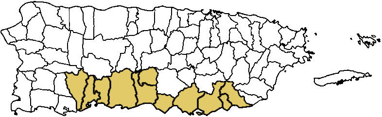 Mapa Área Sur Puerto Rico