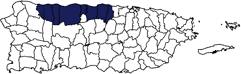 Mapa Área Norte Puerto Rico